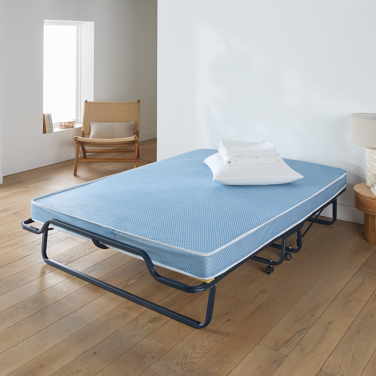 Πτυσσόμενο κρεβάτι κε αναδιπλούμενο στρώμα 140x190 cm