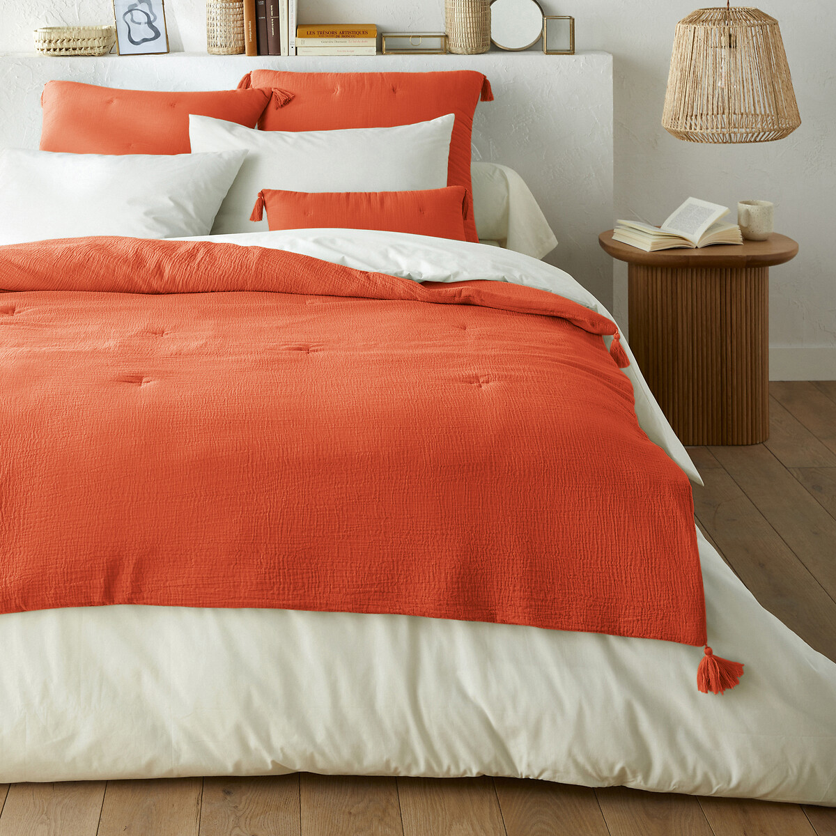 Κάλυμμα κρεβατιού από βαμβακερή γάζα 150x150 cm