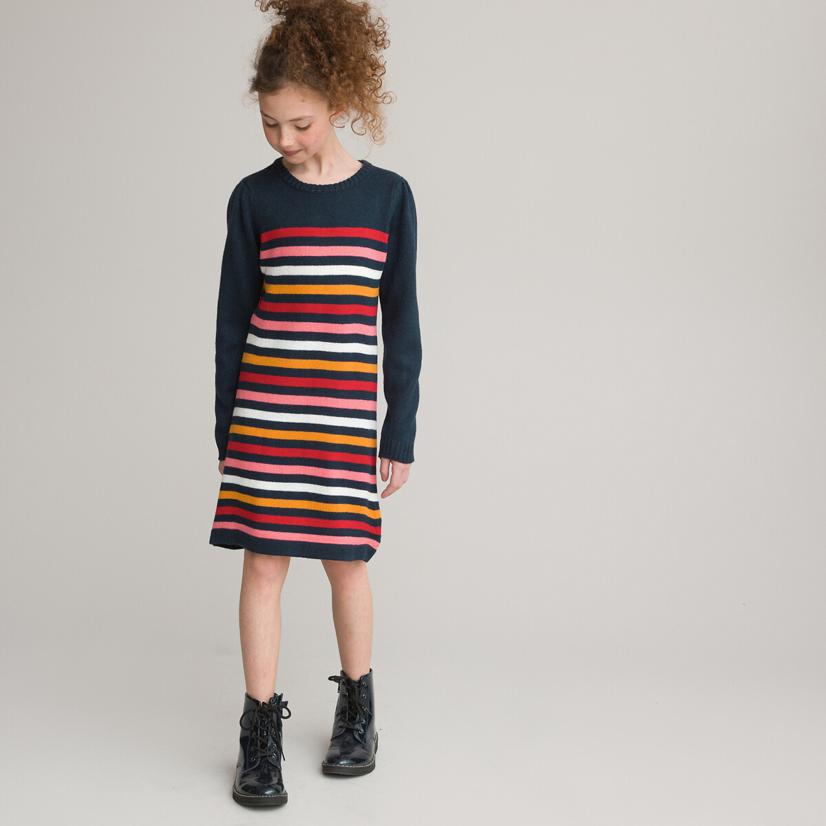 Ριγέ φόρεμα φούτερ πουλόβερ, 3-12 χρονών ΠΑΙΔΙ | Φορέματα | Μακριά ή 3/4 μανίκια