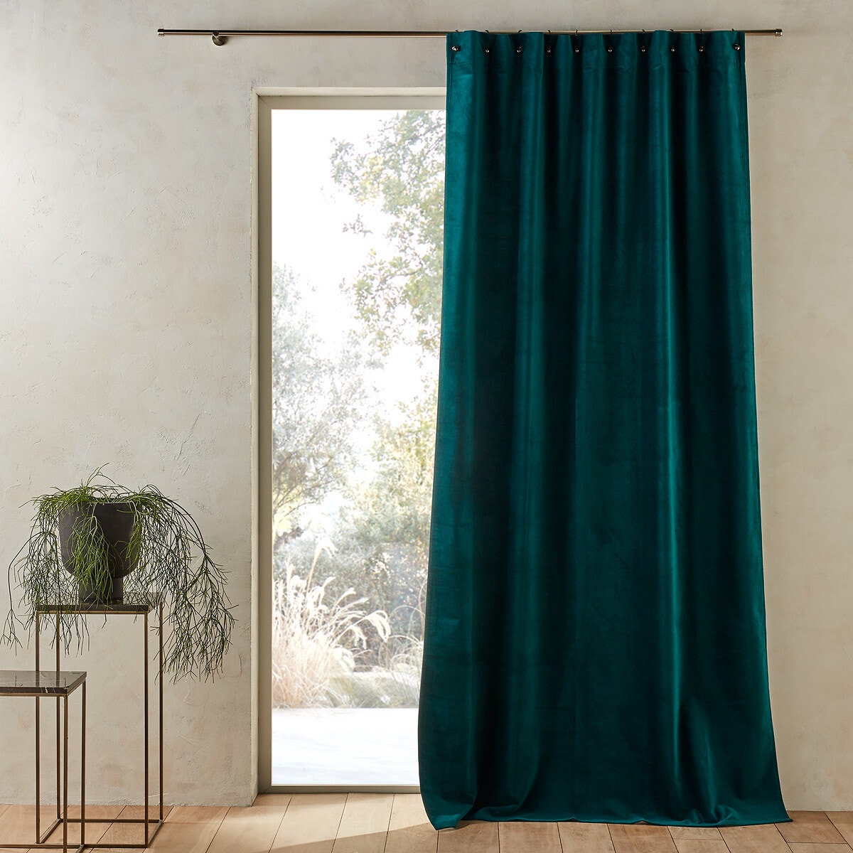 Κουρτίνα από βελούδο με μικρά καψούλια 140x220 cm