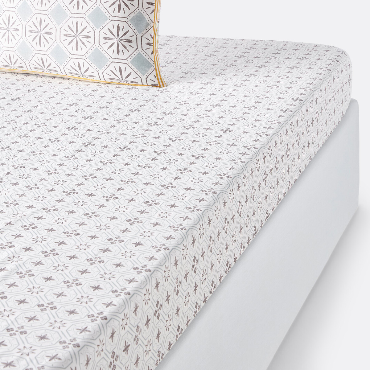 La Redoute Interieurs Βαμβακερό σεντόνι με λάστιχο 90x190 cm