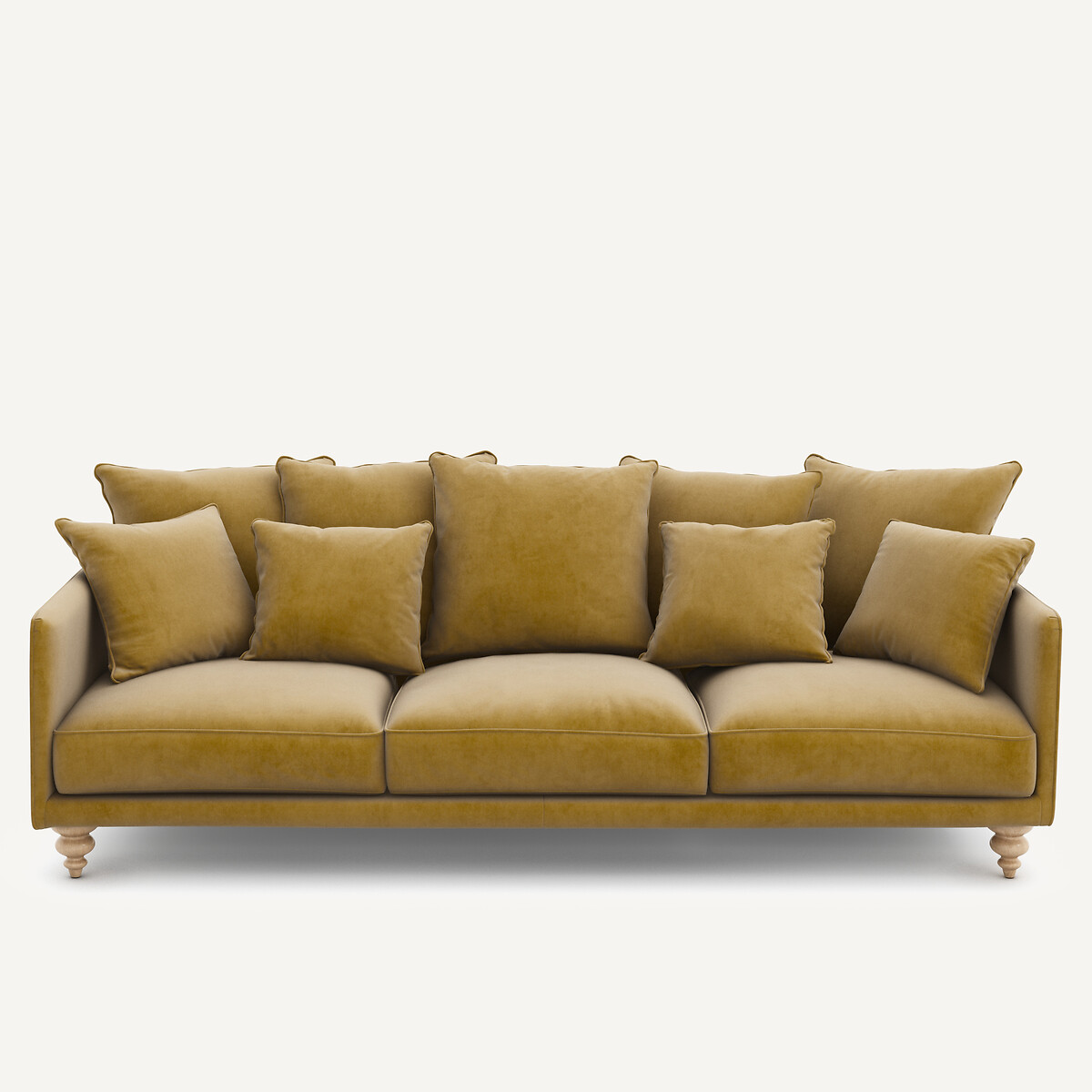 Καναπές από βελούδο Μ105xΠ198xΥ93cm