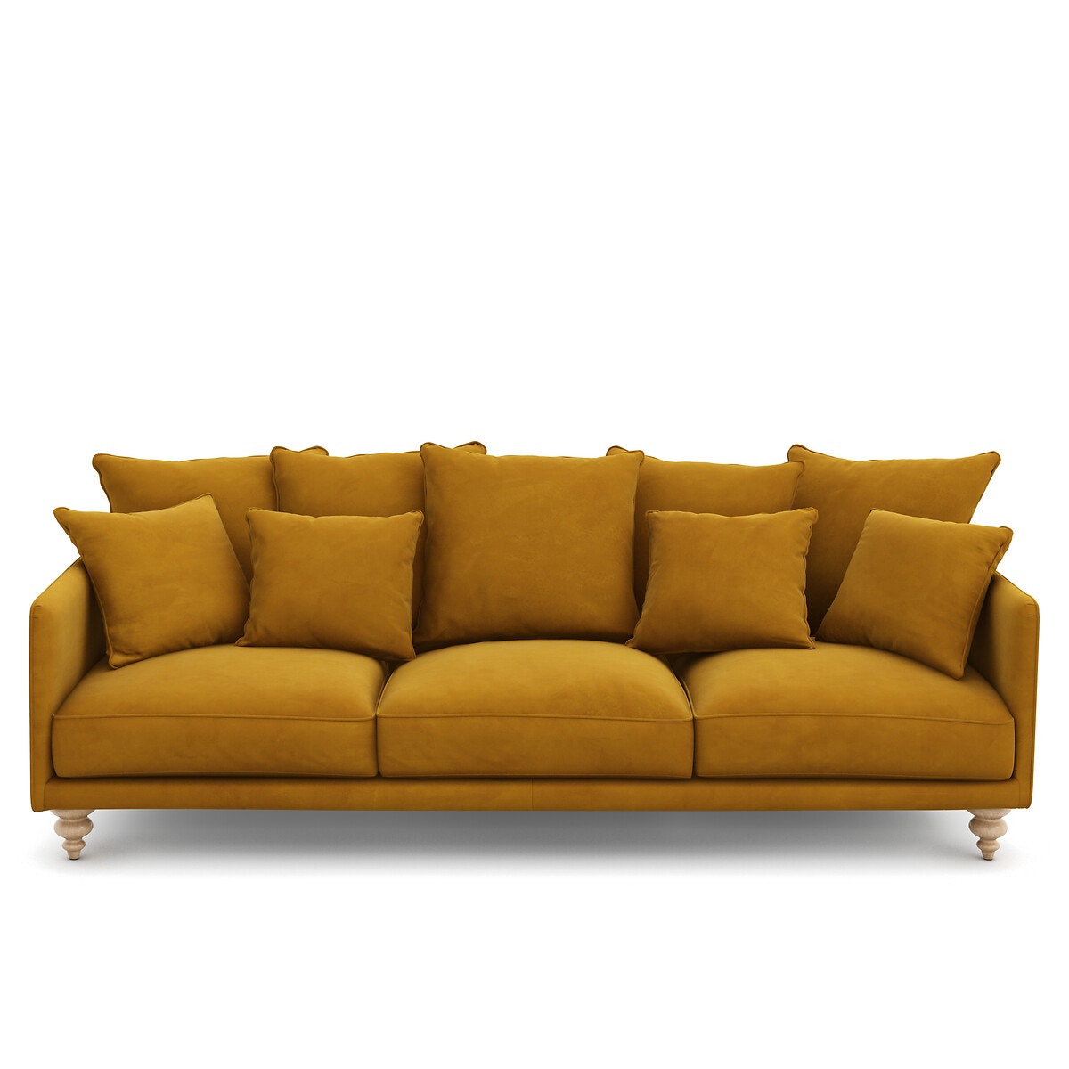 Καναπές από βελούδο Μ105xΠ198xΥ93cm