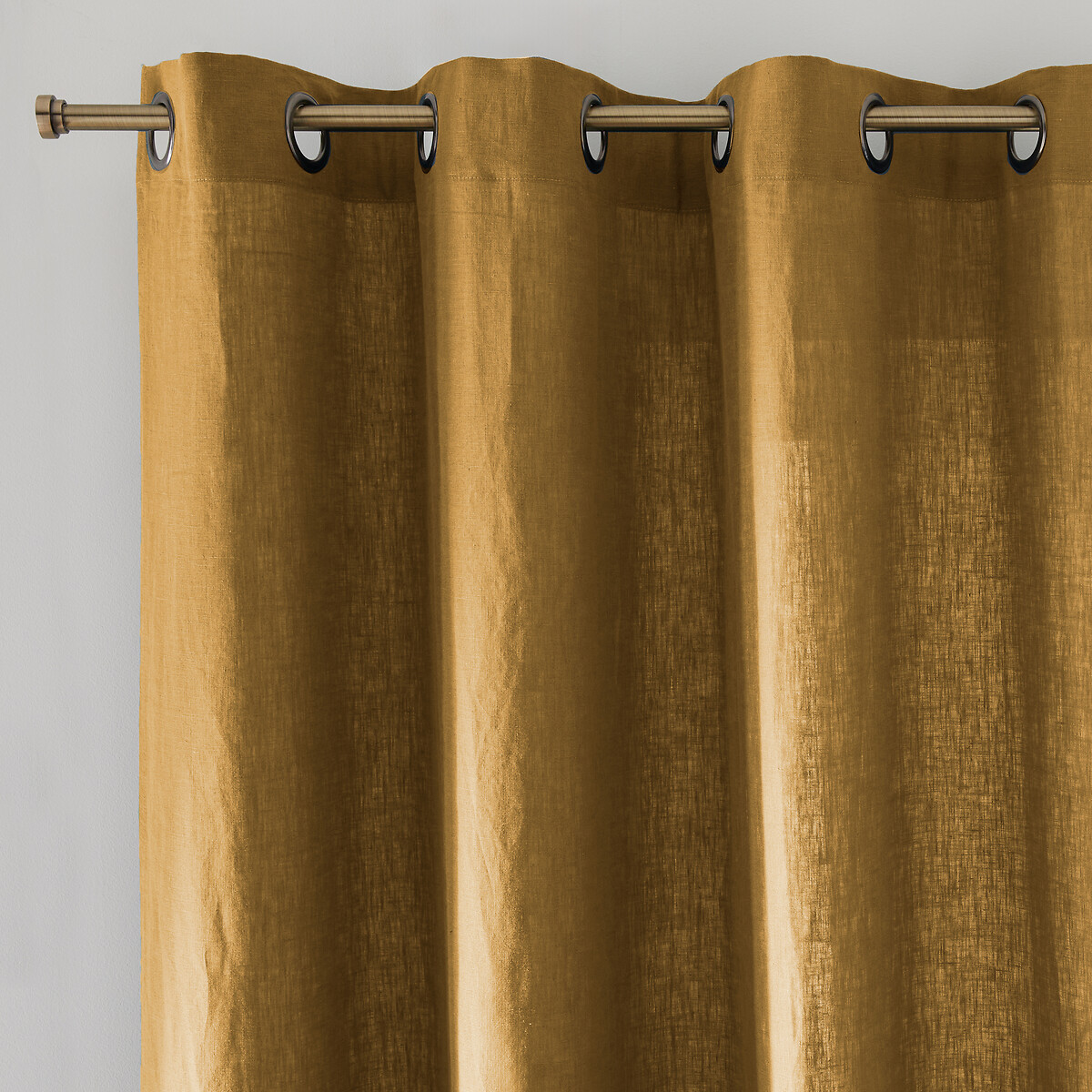 La Redoute Interieurs Λινή κουρτίνα με καψούλια 350x135 cm