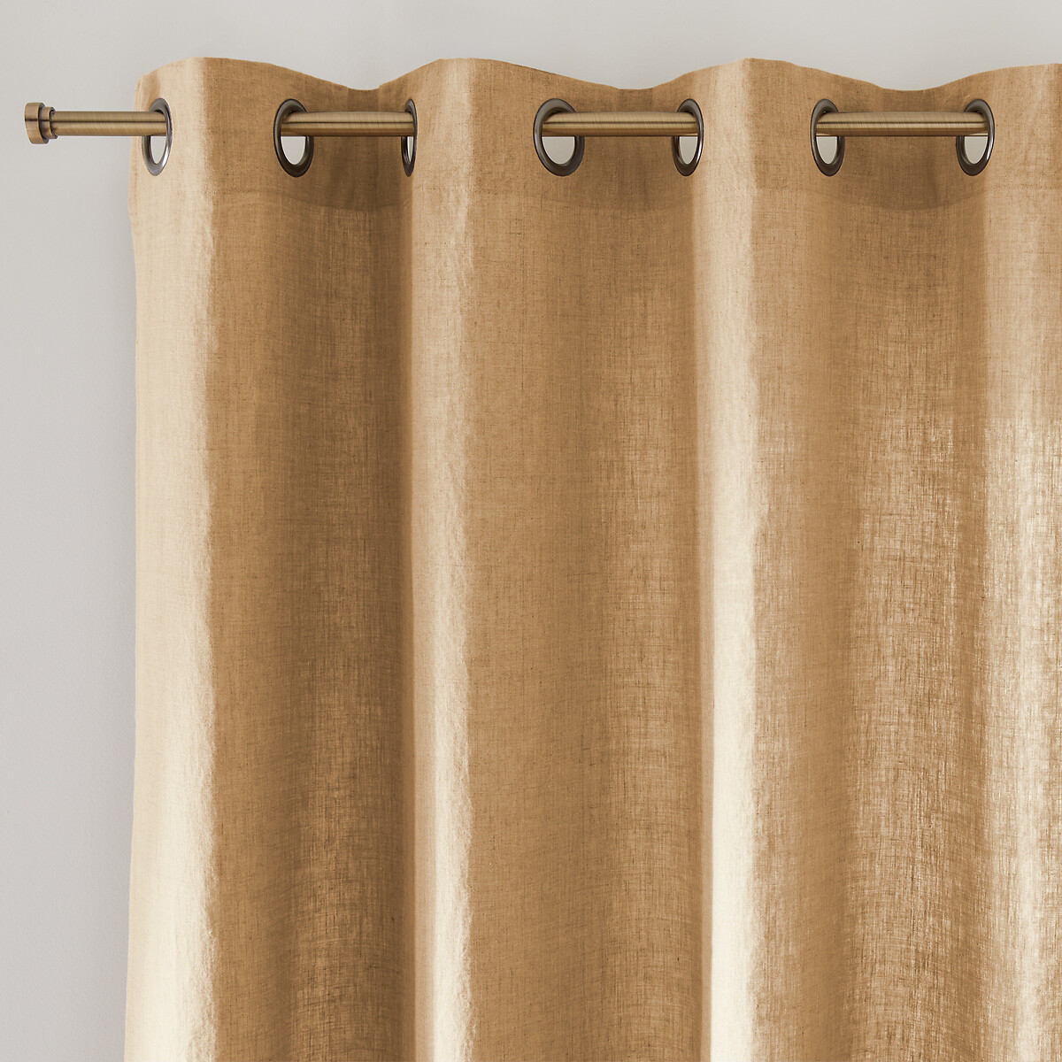 Λινή κουρτίνα με καψούλια 180x135 cm