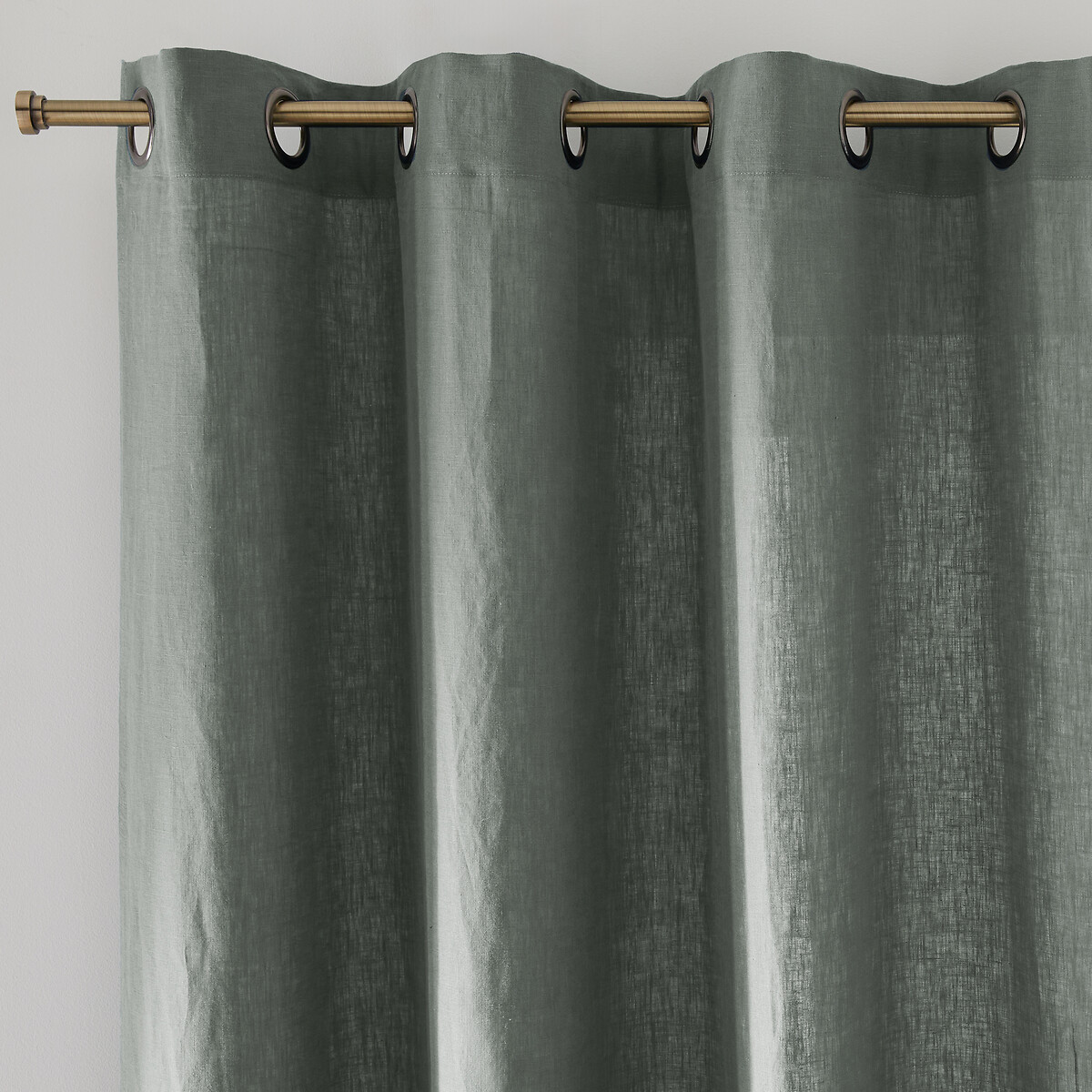 Λινή κουρτίνα με καψούλια 180x135 cm