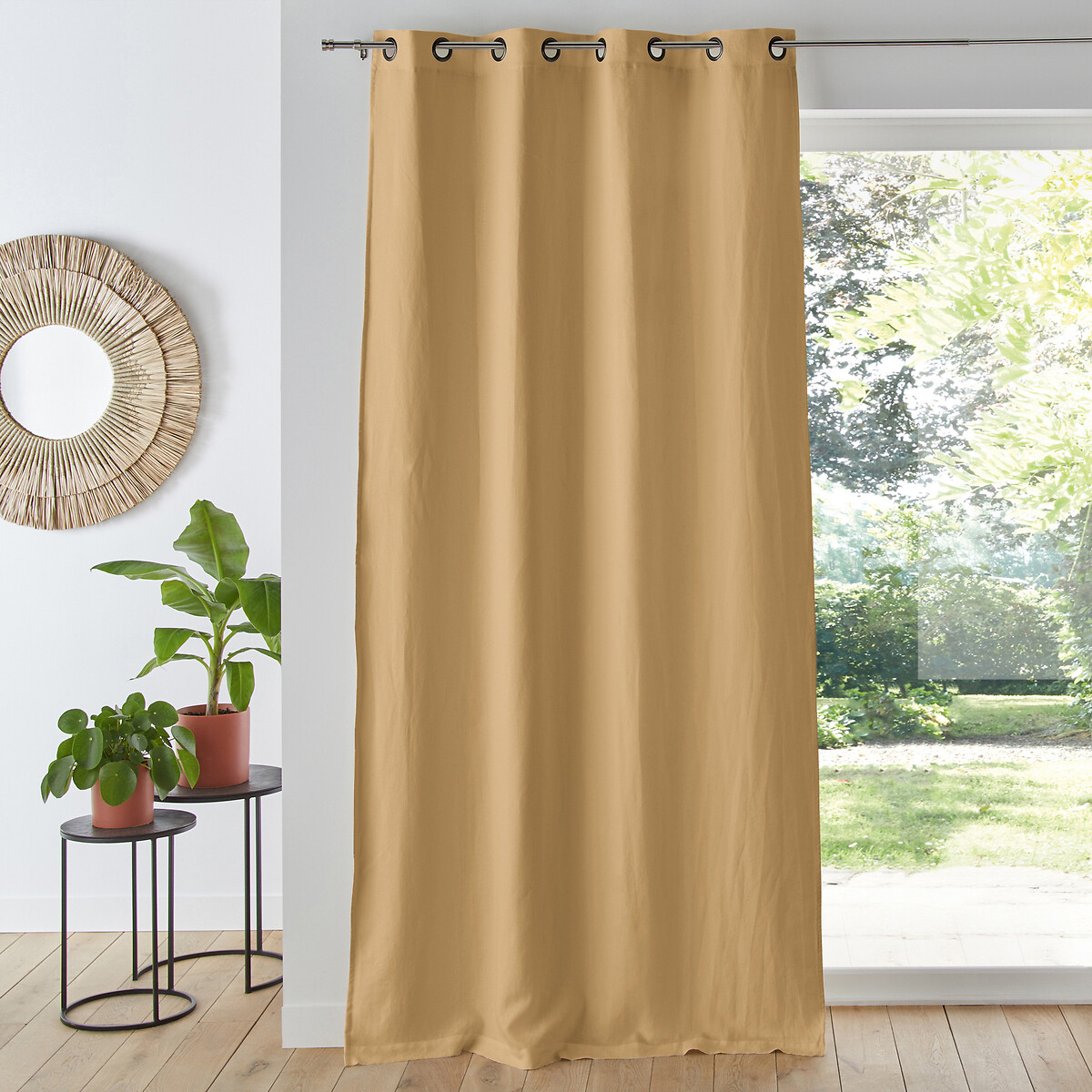 La Redoute Interieurs Λινό ριντό συσκότισης με καψούλια 220x135 cm