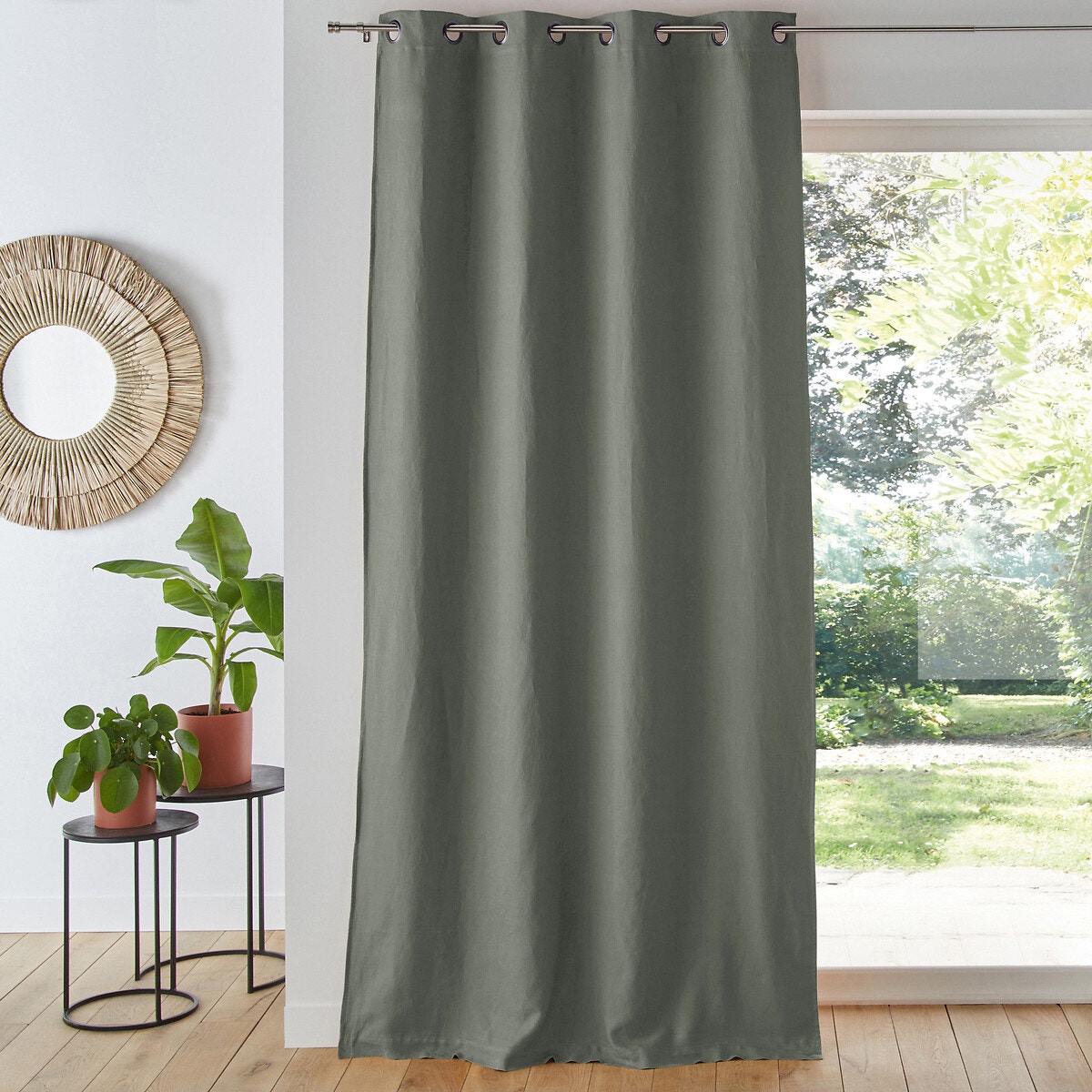La Redoute Interieurs Λινό ριντό συσκότισης με καψούλια 350x135 cm