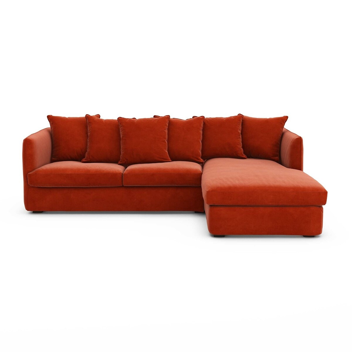 Σπίτι > Έπιπλα > Καθιστικό > Καναπέδες > Γωνιακοί καναπέδες Γωνιακός πτυσσόμενος καναπές-κρεβάτι από βελούδο Μ95xΠ260xΥ82cm