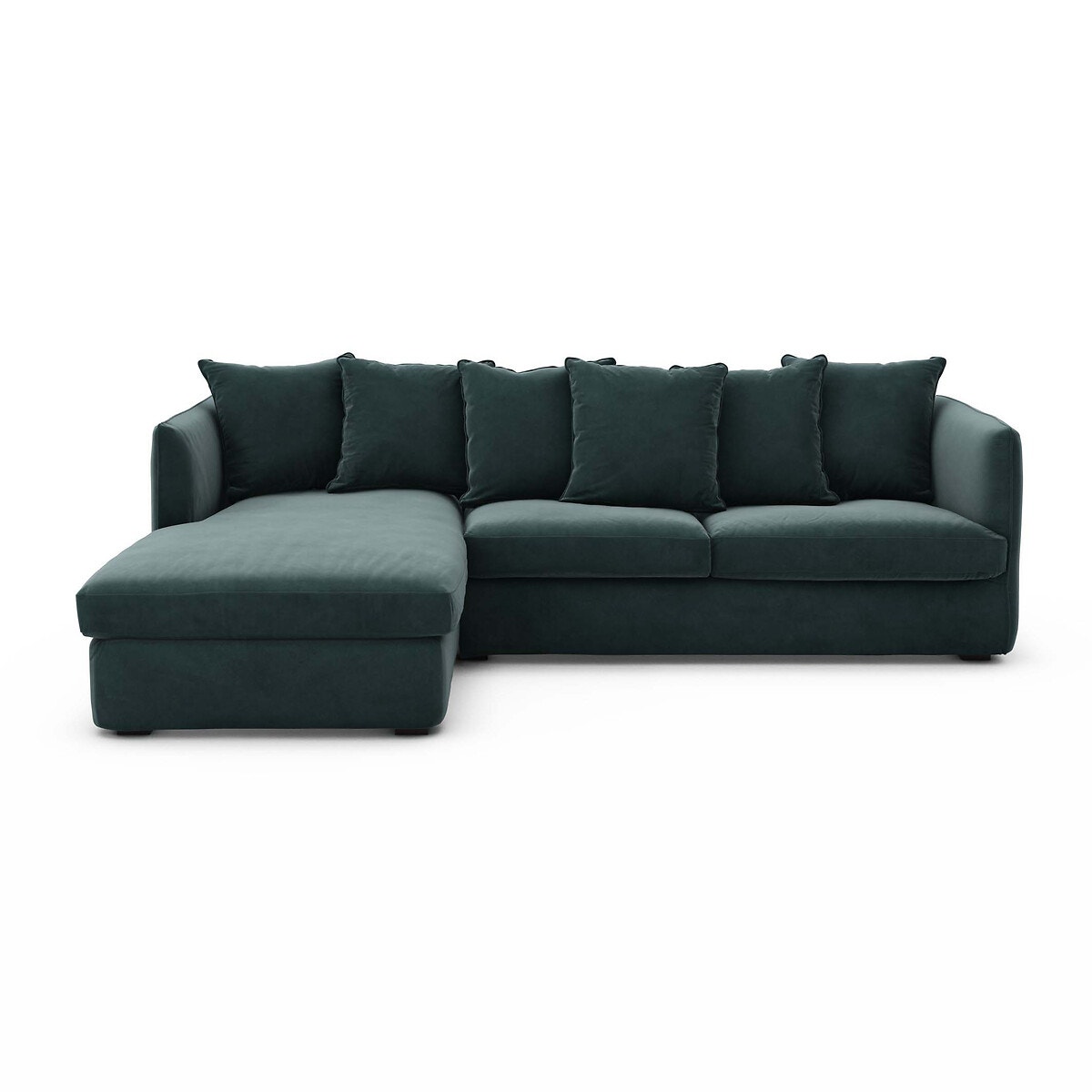 Σπίτι > Έπιπλα > Καθιστικό > Καναπέδες > Γωνιακοί καναπέδες Γωνιακός πτυσσόμενος καναπές-κρεβάτι από βελούδο Μ95xΠ260xΥ82cm
