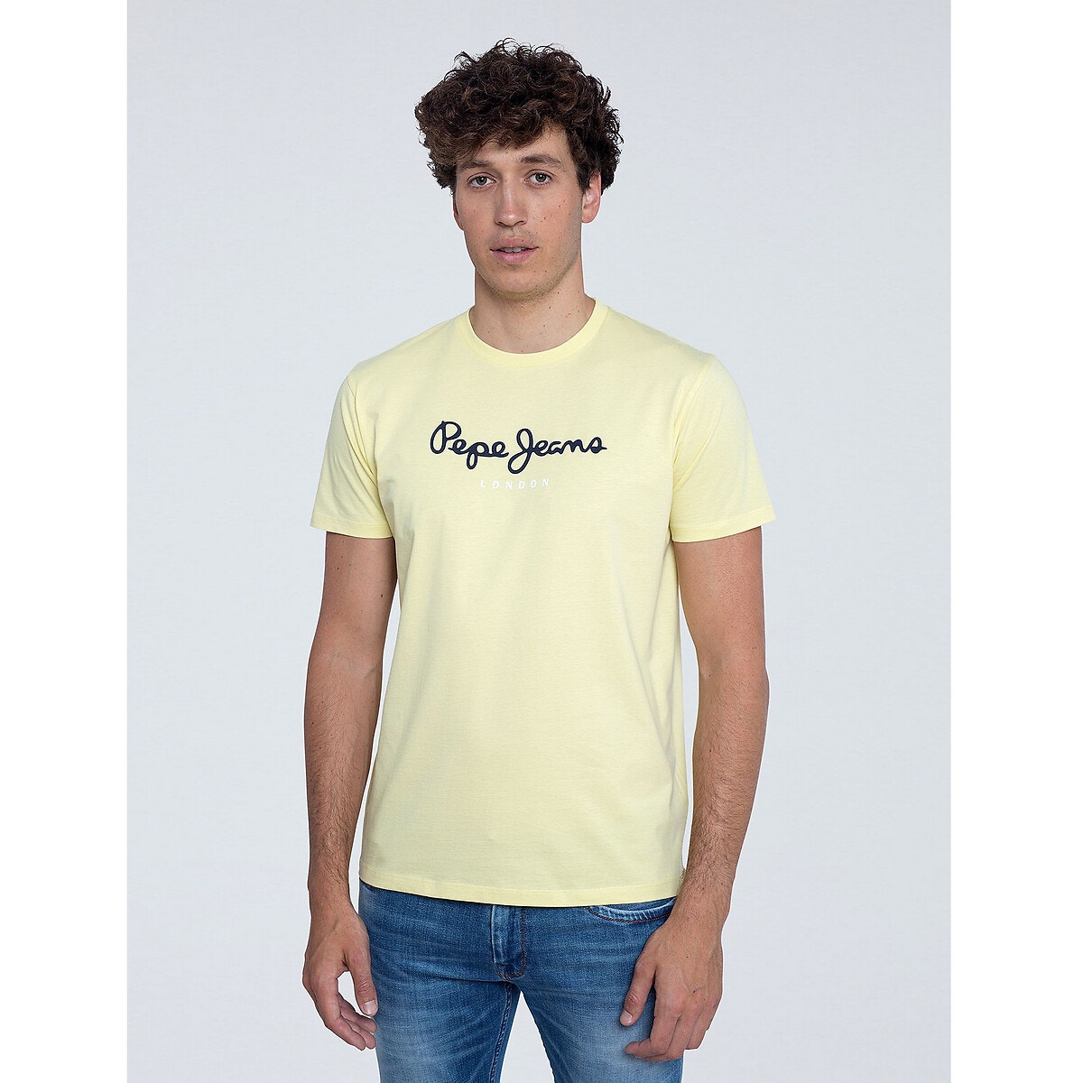 ΑΝΔΡΑΣ | Μπλούζες & Πουκάμισα | T-shirts Μπλούζα από βαμβάκι με Στρογγυλή Λαιμόκοψη