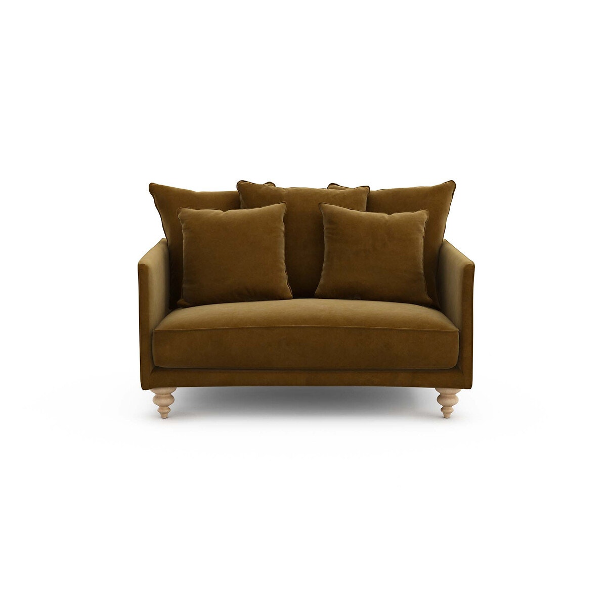 Διθέσιος καναπές από βελούδο Μ105xΠ138xΥ93cm