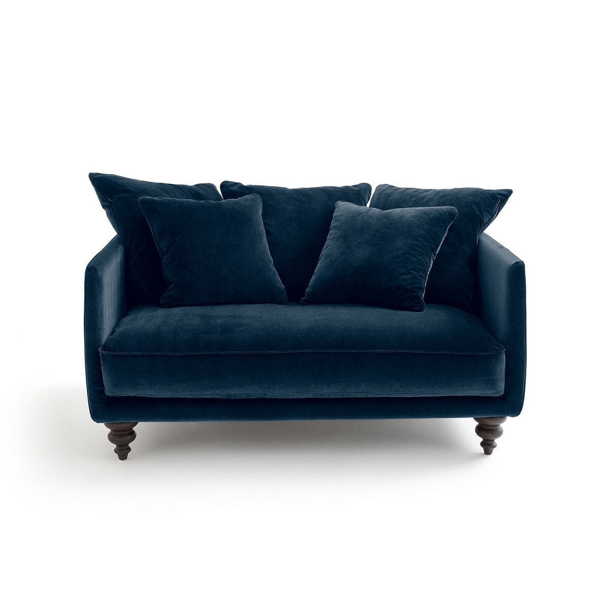 Διθέσιος καναπές από βελούδο Μ105xΠ138xΥ93cm