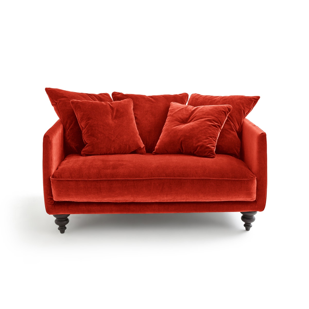 Διθέσιος καναπές από βελούδο Μ105xΠ138xΥ93cm