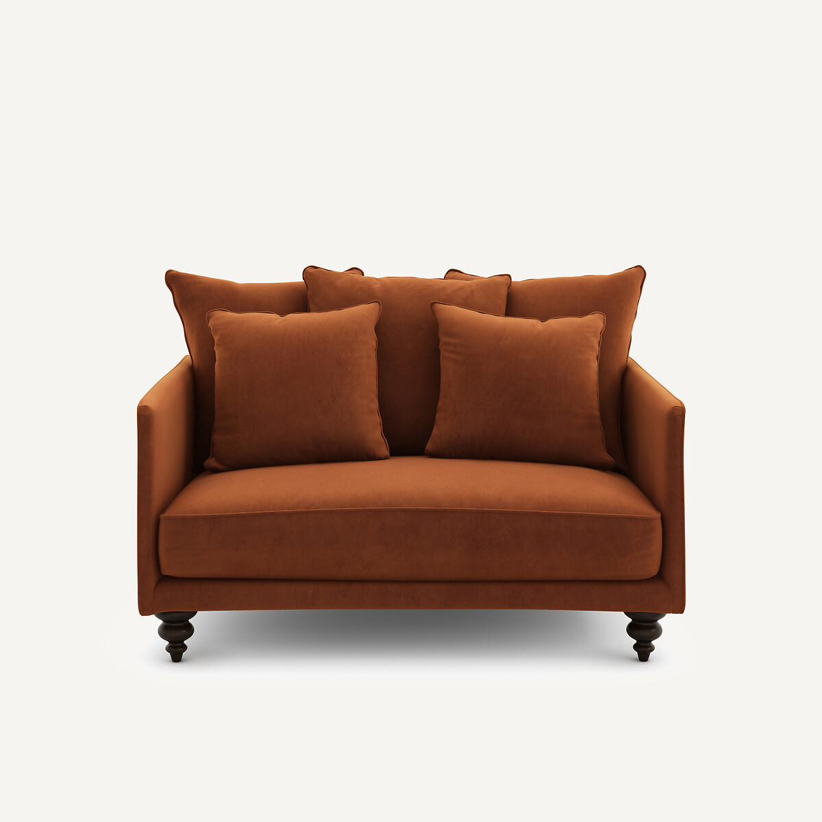 Διθέσιος καναπές από βελούδο Μ105xΠ138xΥ93cm