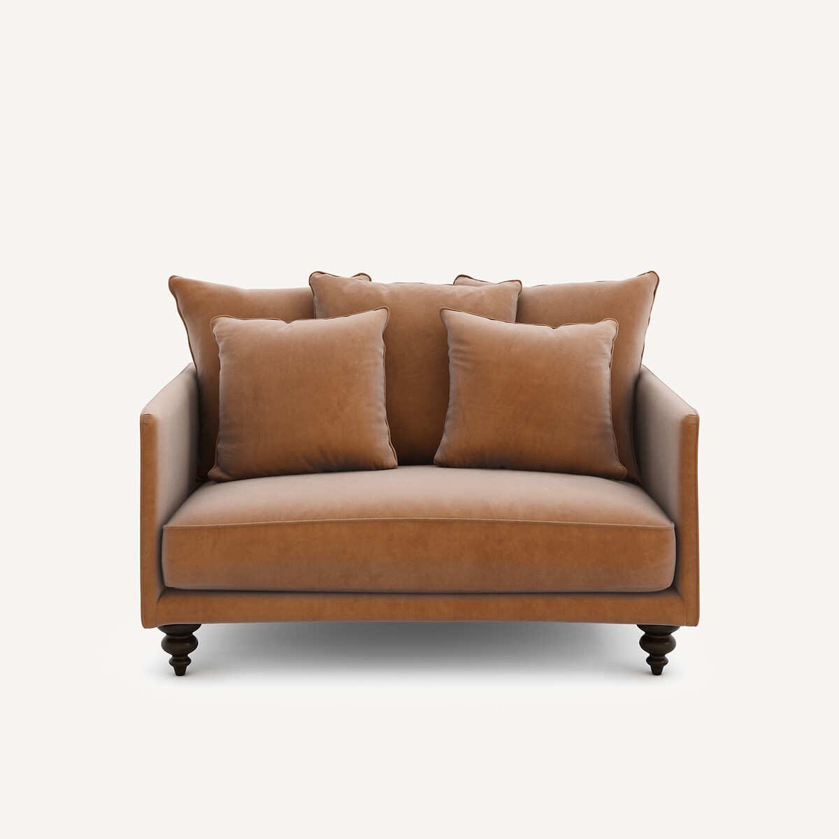 Διθέσιος καναπές από βελούδο Μ105xΠ138xΥ93cm