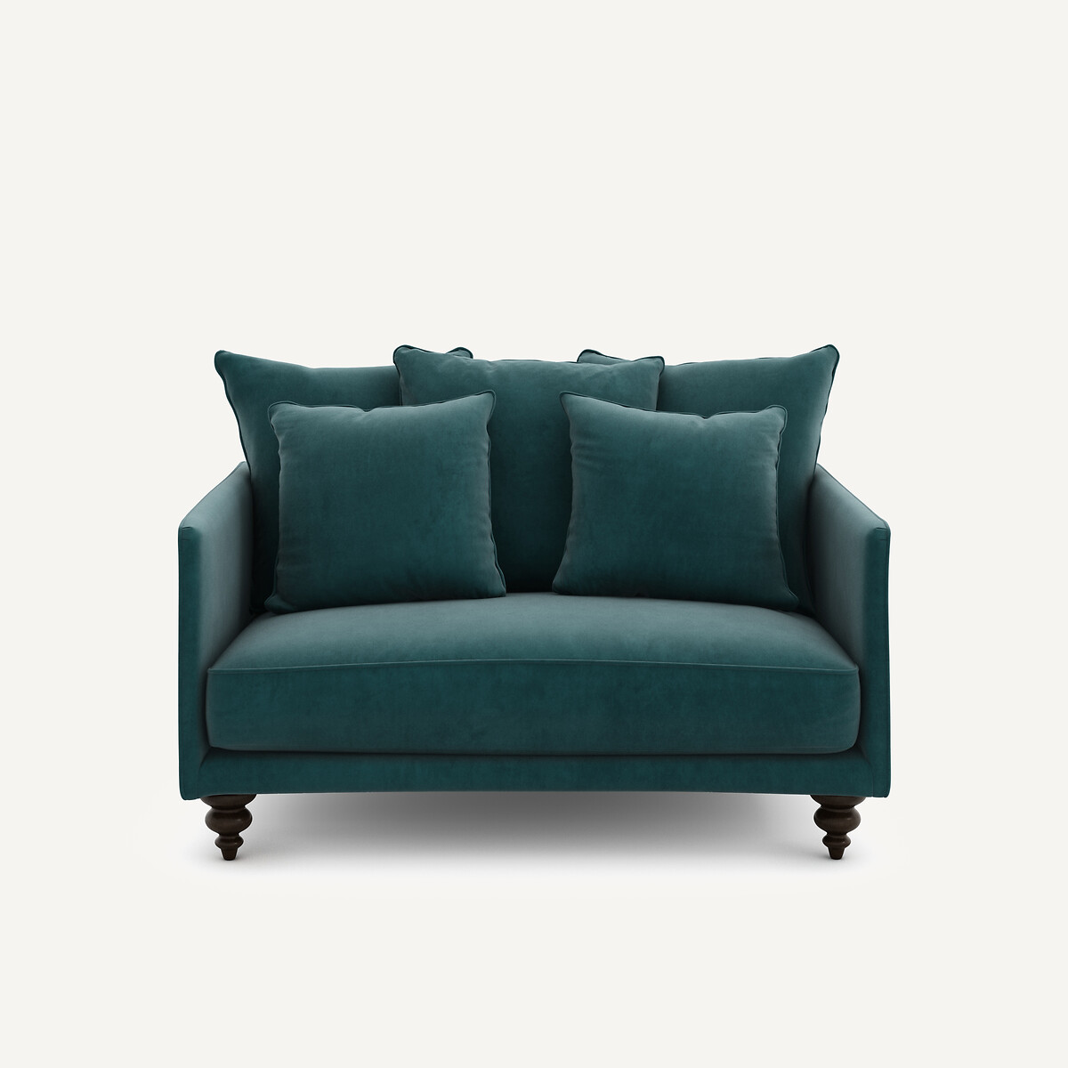 Διθέσιος καναπές από βελούδο Μ105xΠ138xΥ93cm