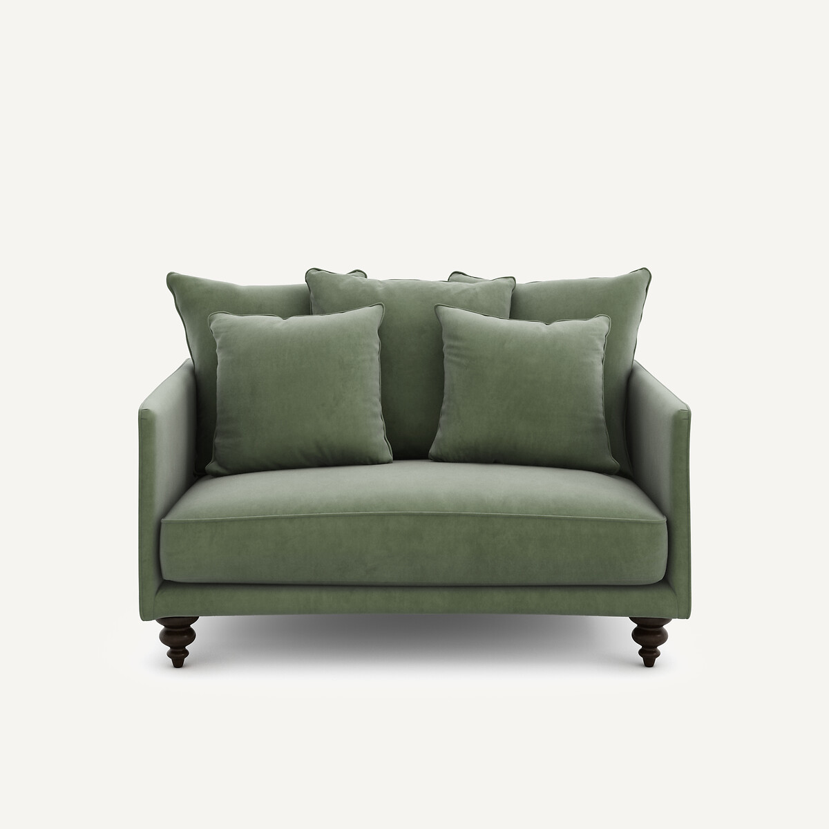 Διθέσιος καναπές από βελούδο Μ105xΠ138xΥ93cm