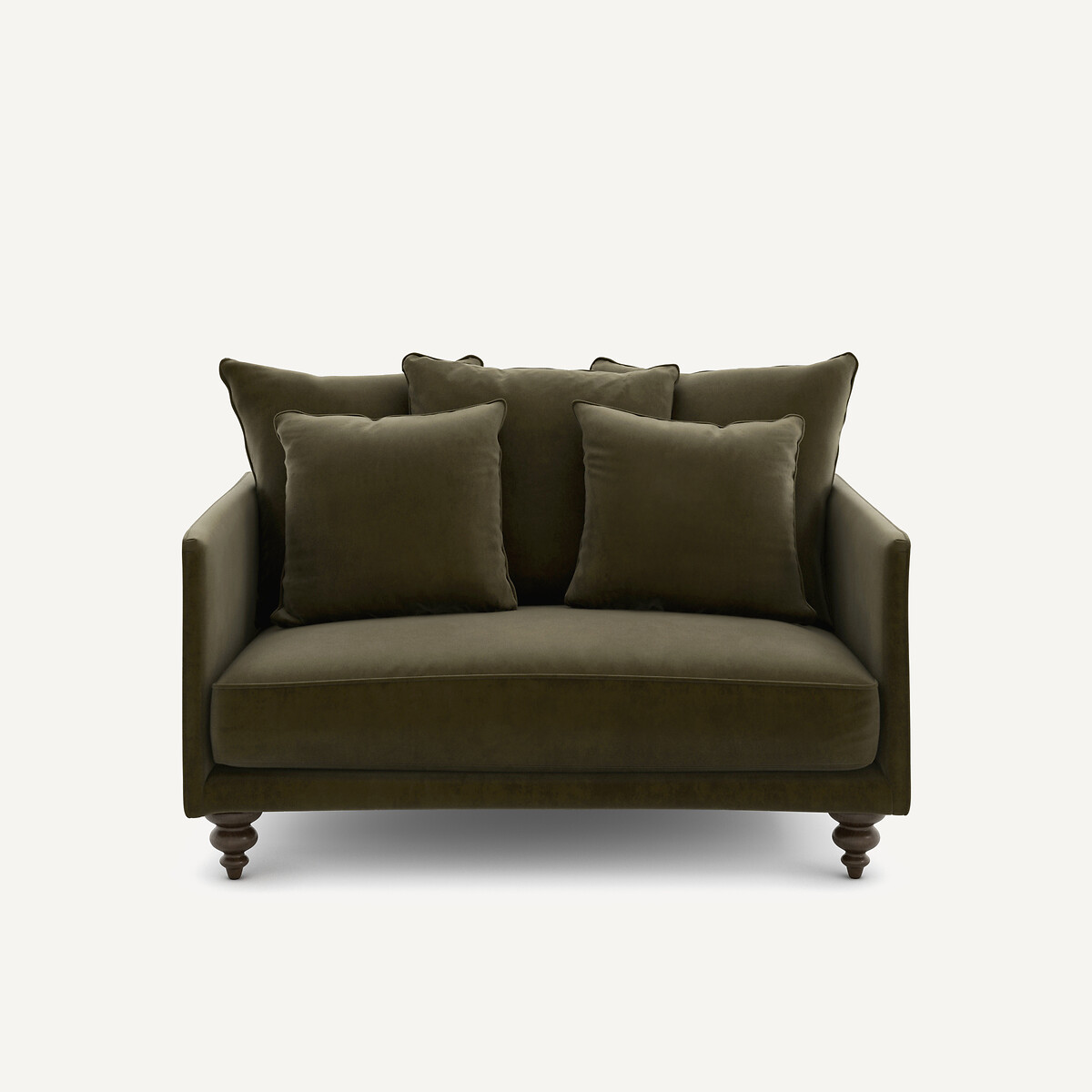 Διθέσιος καναπές από βελούδο Μ105xΠ138xΥ93cm