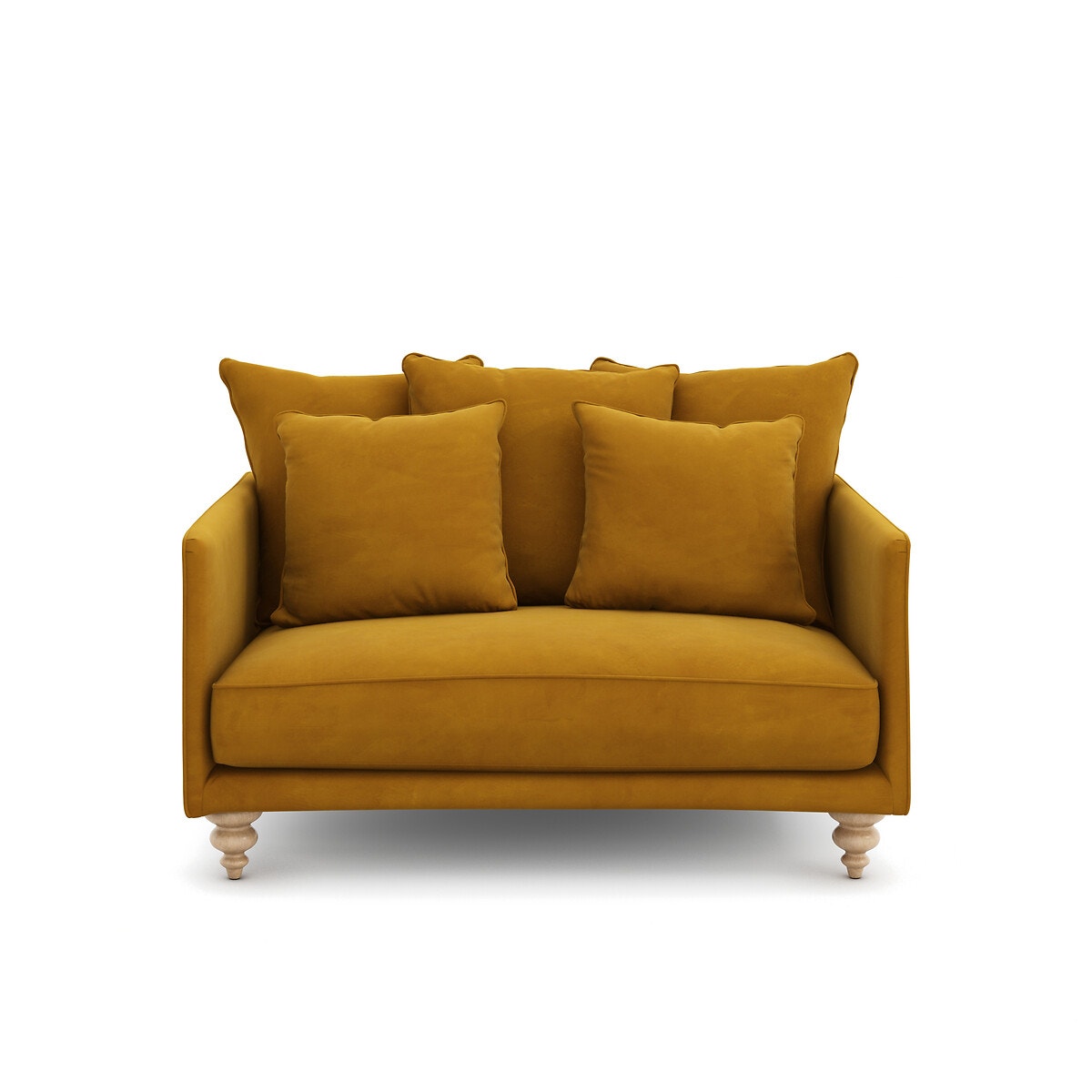 Διθέσιος καναπές από βελούδο Μ105xΠ138xΥ93cm