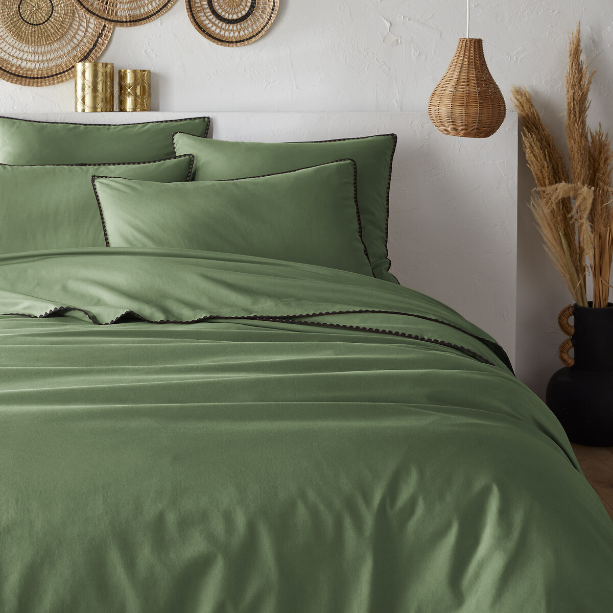 Παπλωματοθήκη από προπλυμένο βαμβάκι με κέντημα 260x240 cm