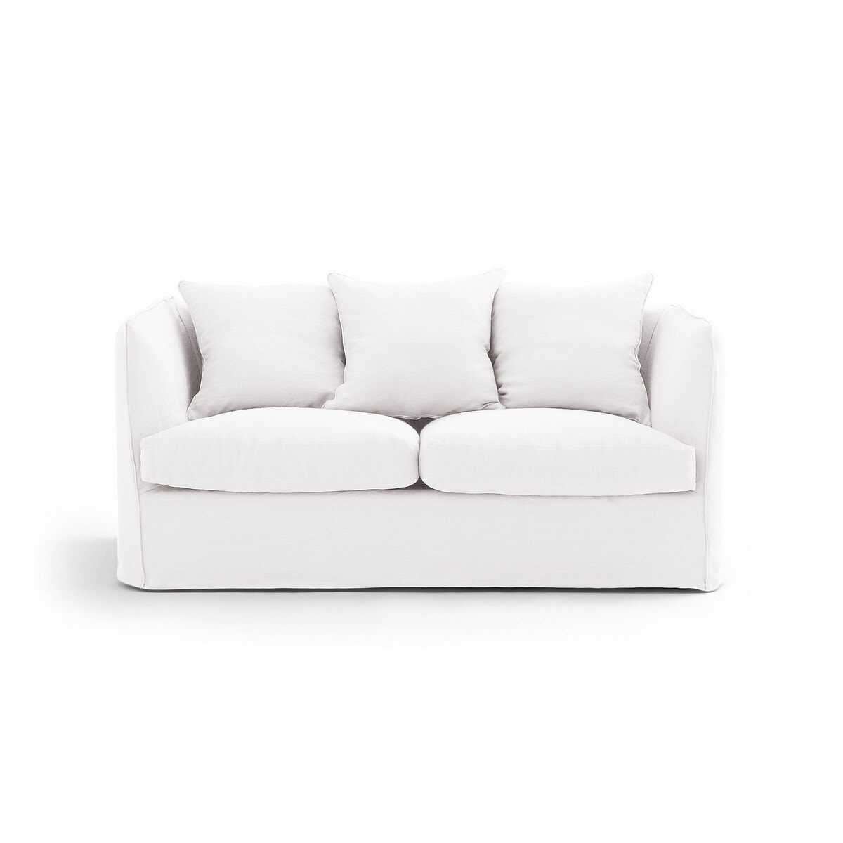 Διθέσιος καναπές από γκοφρέ λινό, Néo Chiquito