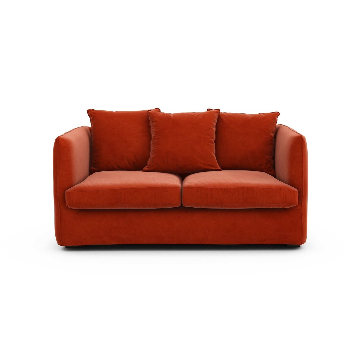 Διθέσιος καναπές από βελούδο Μ95xΠ162xΥ82cm