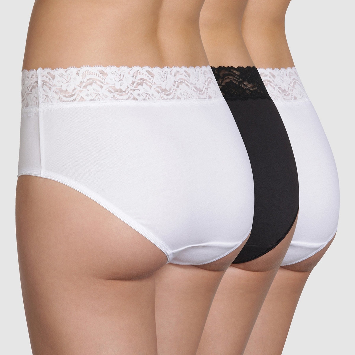 Μάξι σλιπ Coton Stretch Feminine (σετ των 2 + 1 δώρο)