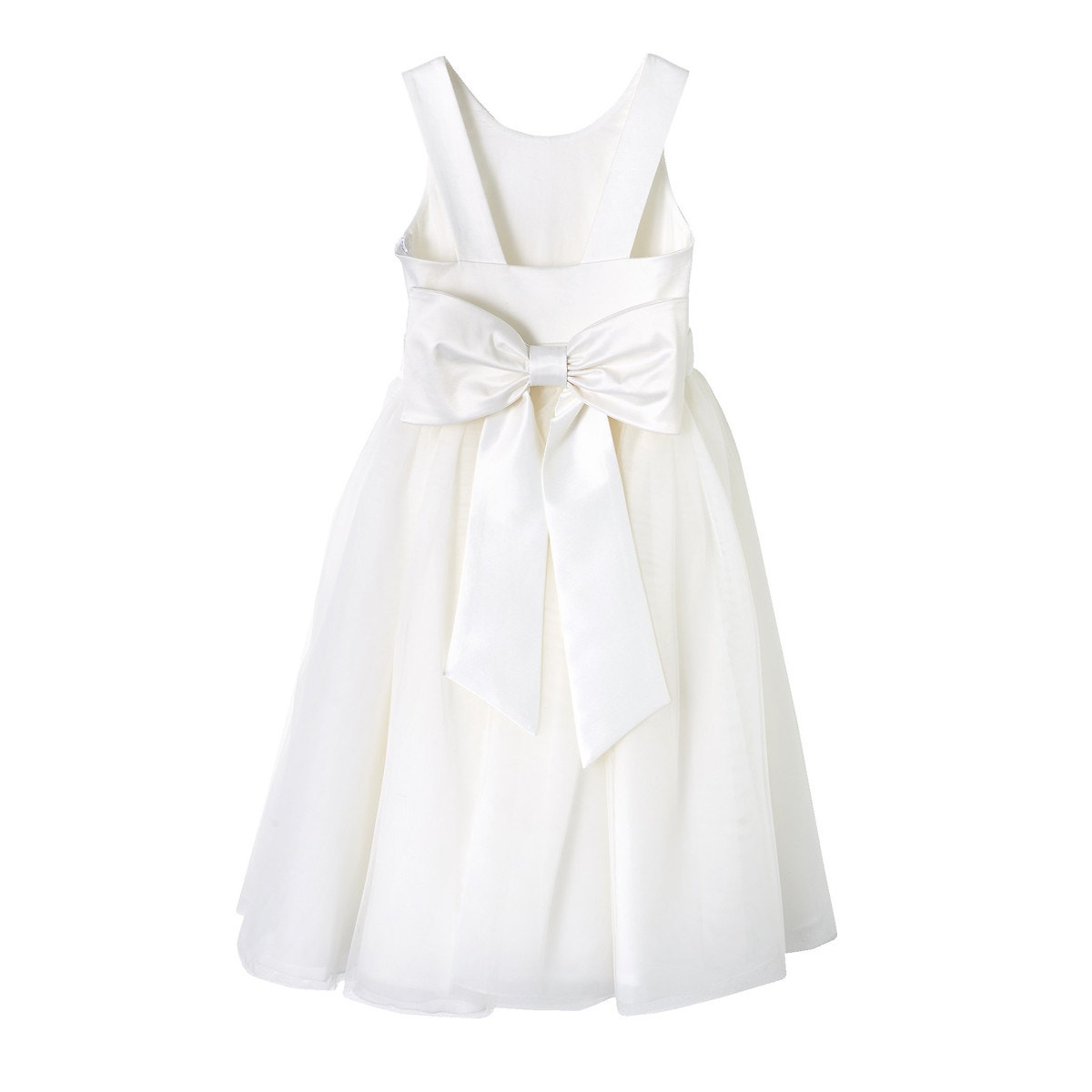 Λευκό Φόρεμα από σατέν και τούλι, 3-12 ετών