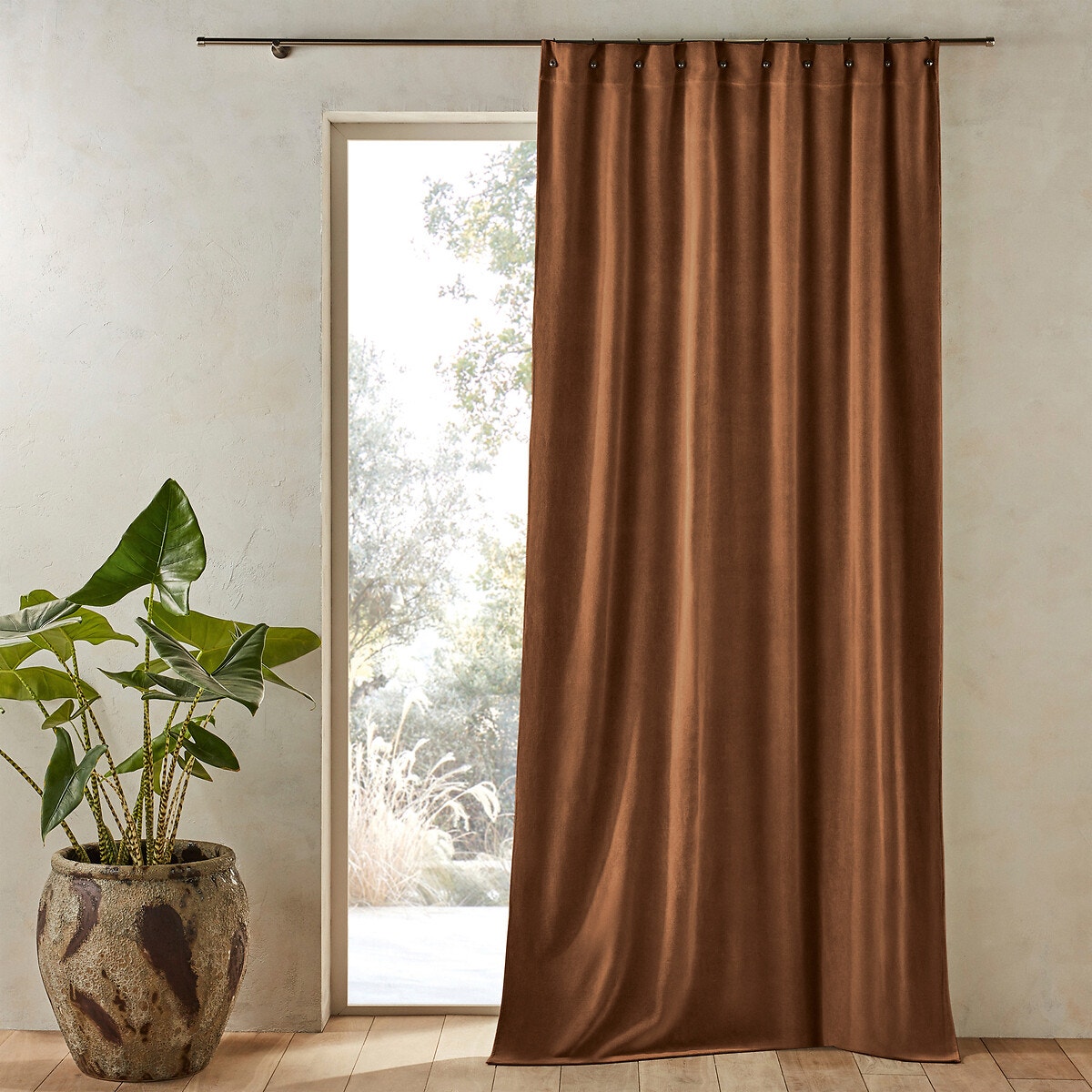 AM.PM Κουρτίνα από βελούδο stone washed 140x220 cm