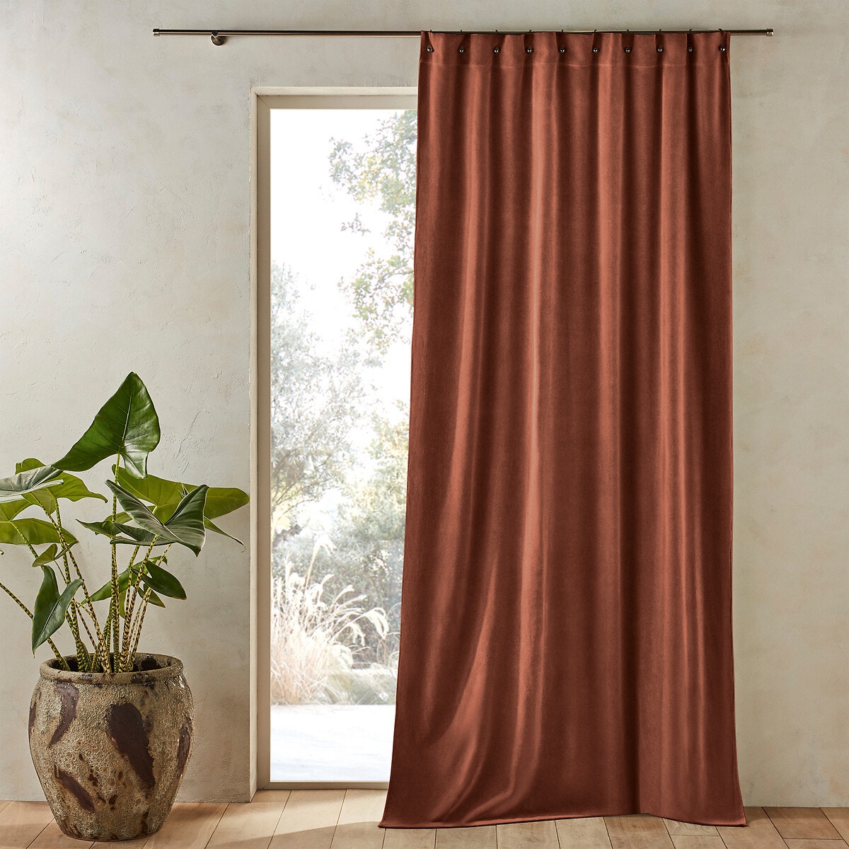 Κουρτίνα από βελούδο stone washed 140x220 cm