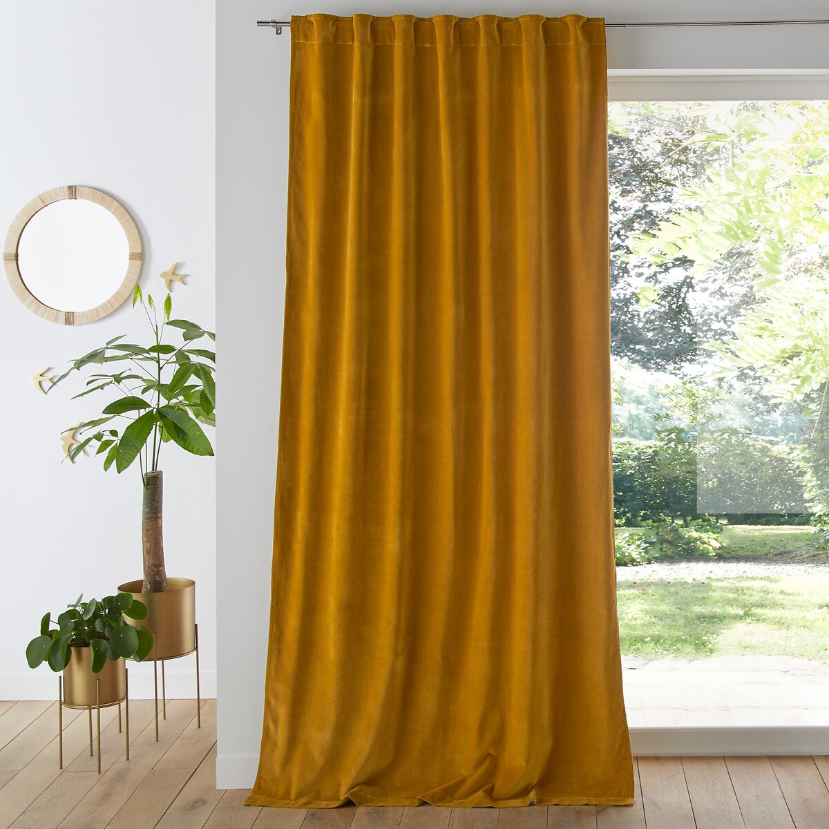La Redoute Interieurs Βελούδινη κουρτίνα με κρυφές θηλιές 180x135 cm