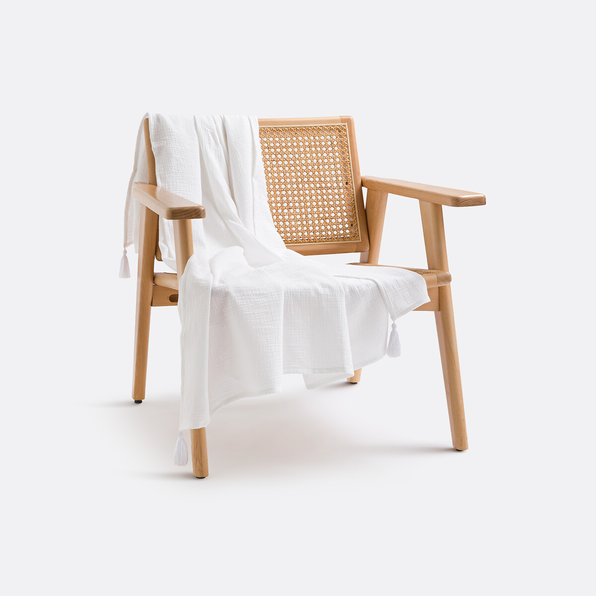 La Redoute Interieurs Ριχτάρι από βαμβακερή γάζα One size Μ140xΠ170cm