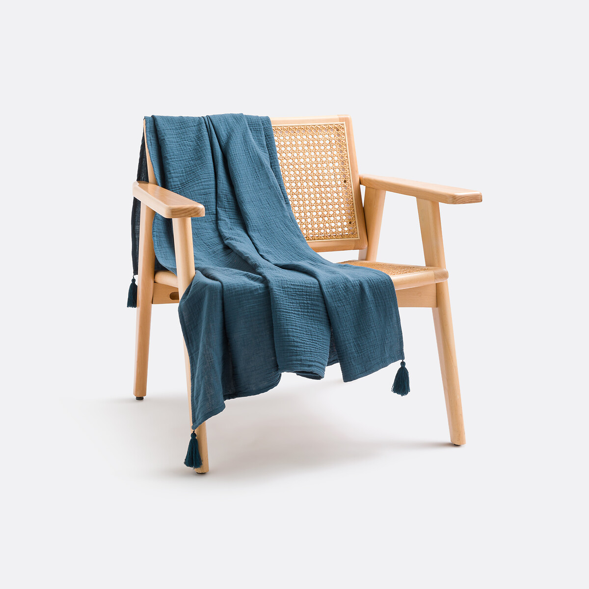La Redoute Interieurs Ριχτάρι από βαμβακερή γάζα One size Μ140xΠ170cm