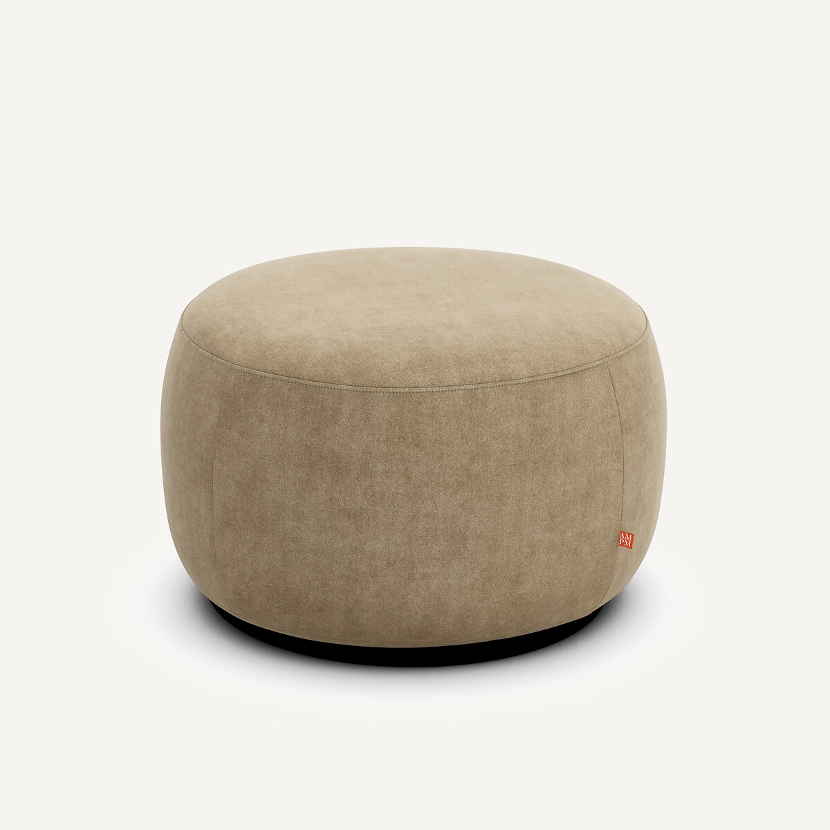 Υποπόδιο XL από βελούδο stonewashed Rosebury Μ60xΠ60xΥ35cm