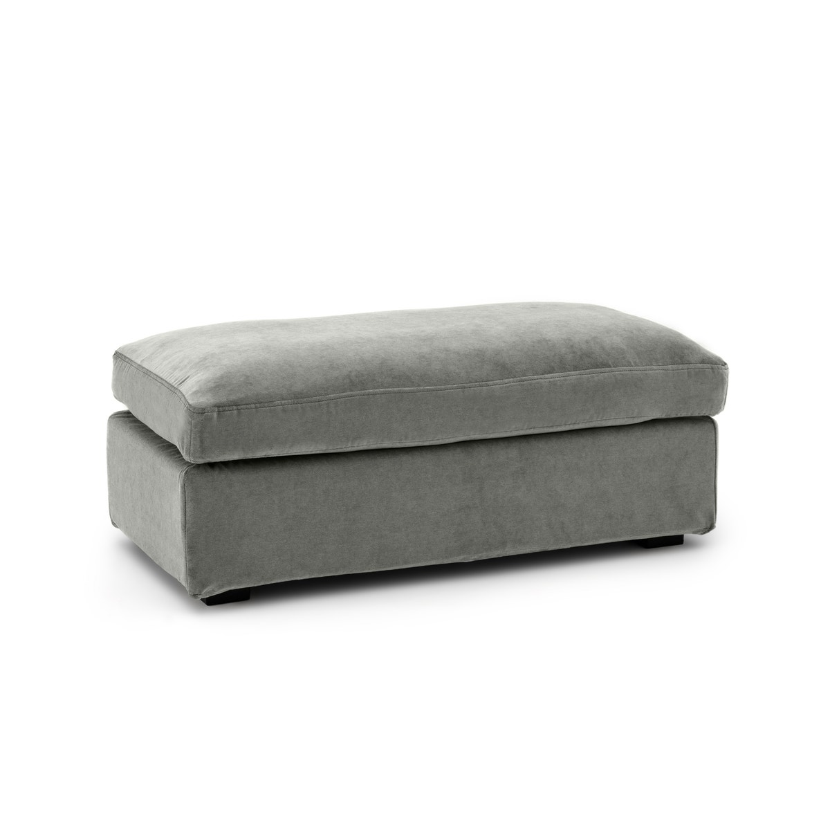 Υποπόδιο από βελούδο stonewashed Μ55xΠ110xΥ45cm