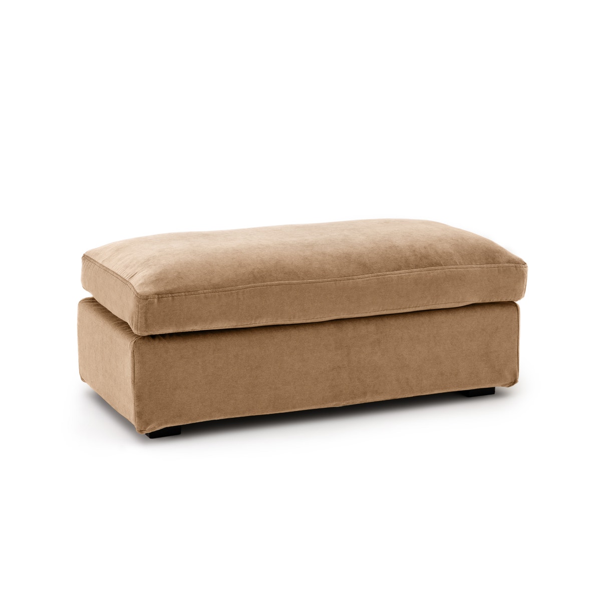 Υποπόδιο από βελούδο stonewashed Μ55xΠ110xΥ45cm