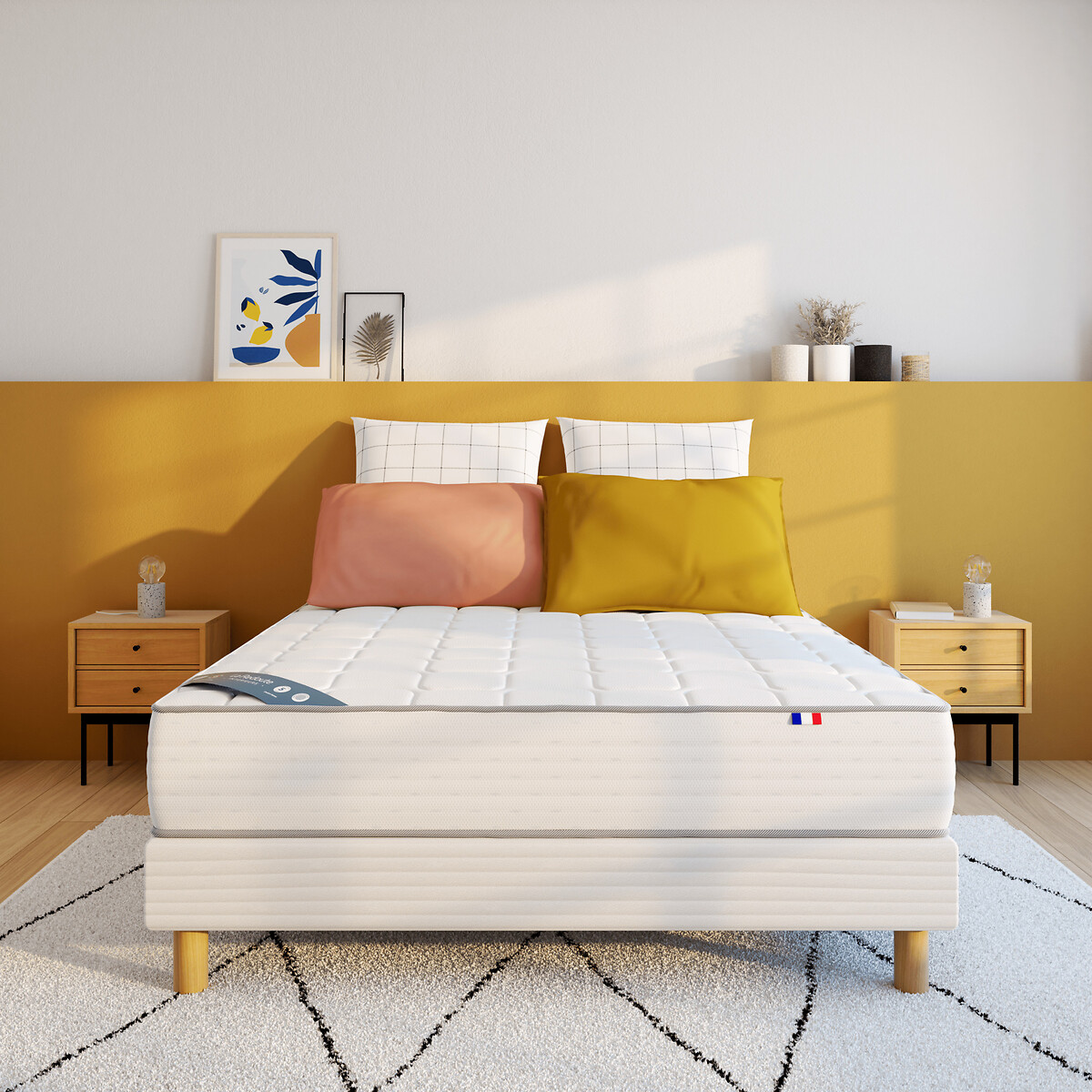 La Redoute Interieurs Σετ στρώμα με ελατήρια + βάση κρεβατιού 90x190 cm