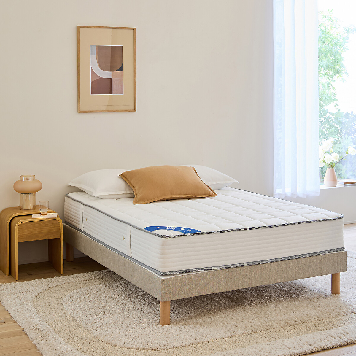 La Redoute Interieurs Σετ στρώμα με ανεξάρτητα ελατήρια + βάση κρεβατιού 90x190 cm