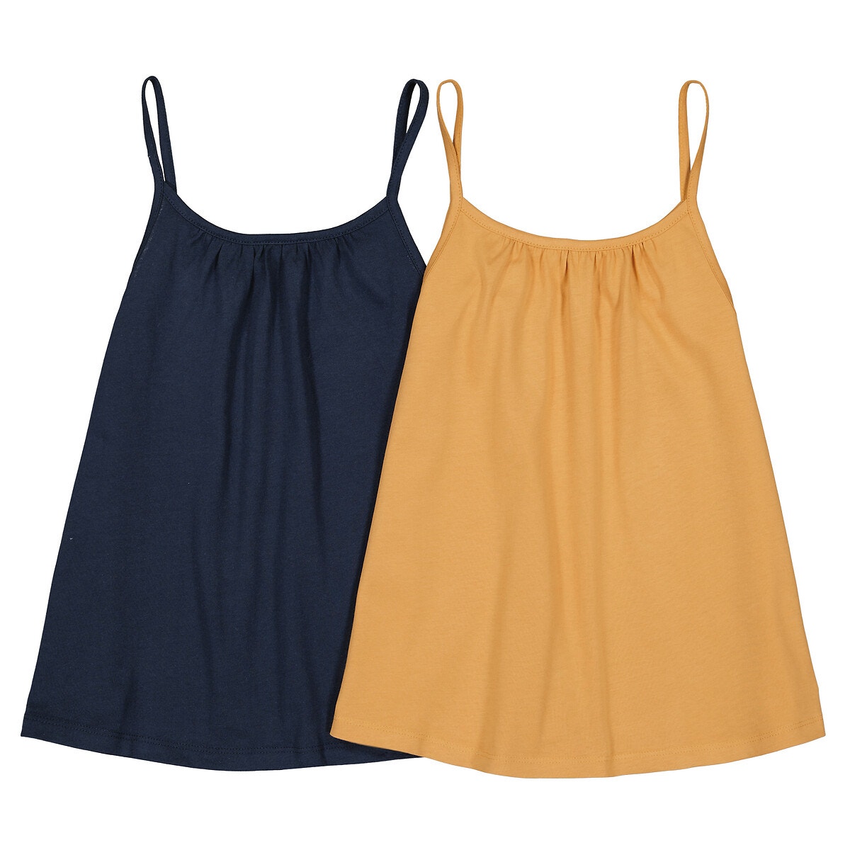 Σετ 2 μονόχρωμα τοπ με λεπτές τιράντες