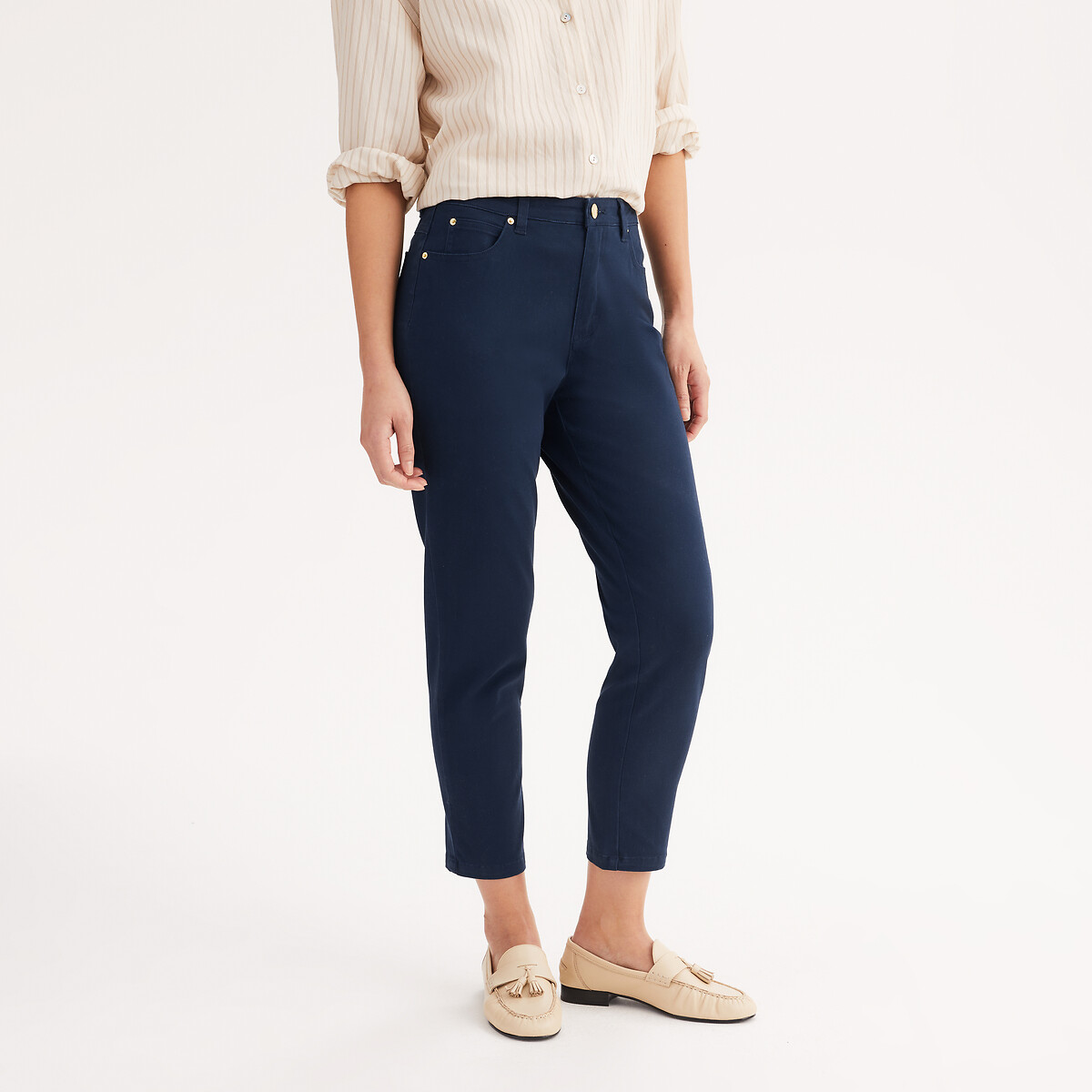 Anne Weyburn Βαμβακερό στρετς παντελόνι