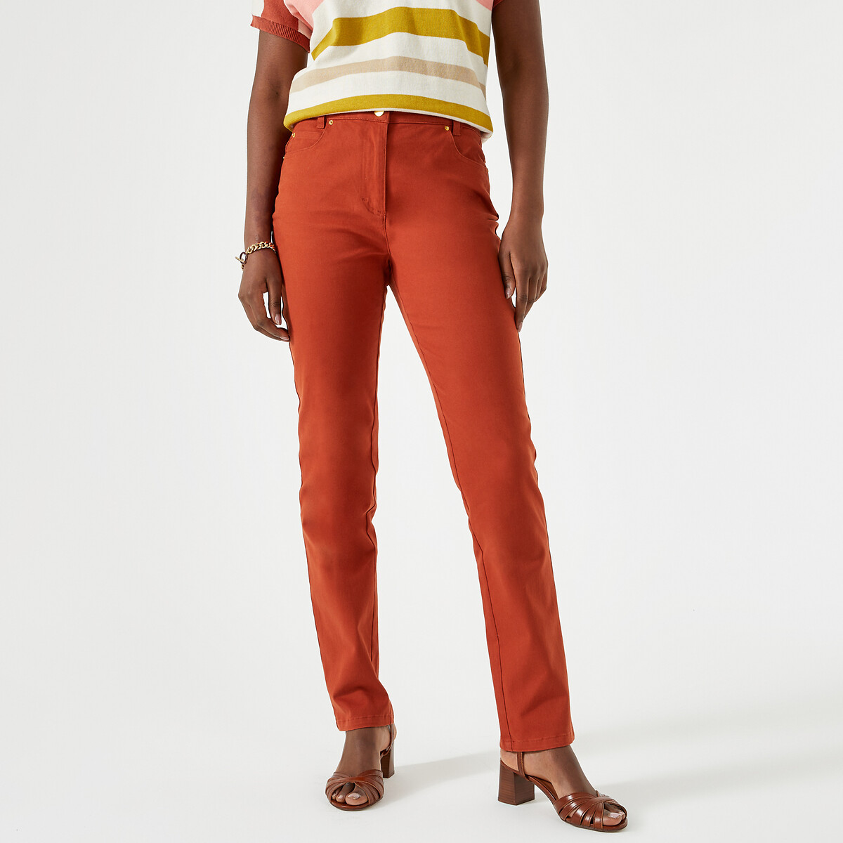 Anne Weyburn Ίσιο βαμβακερό στρετς παντελόνι