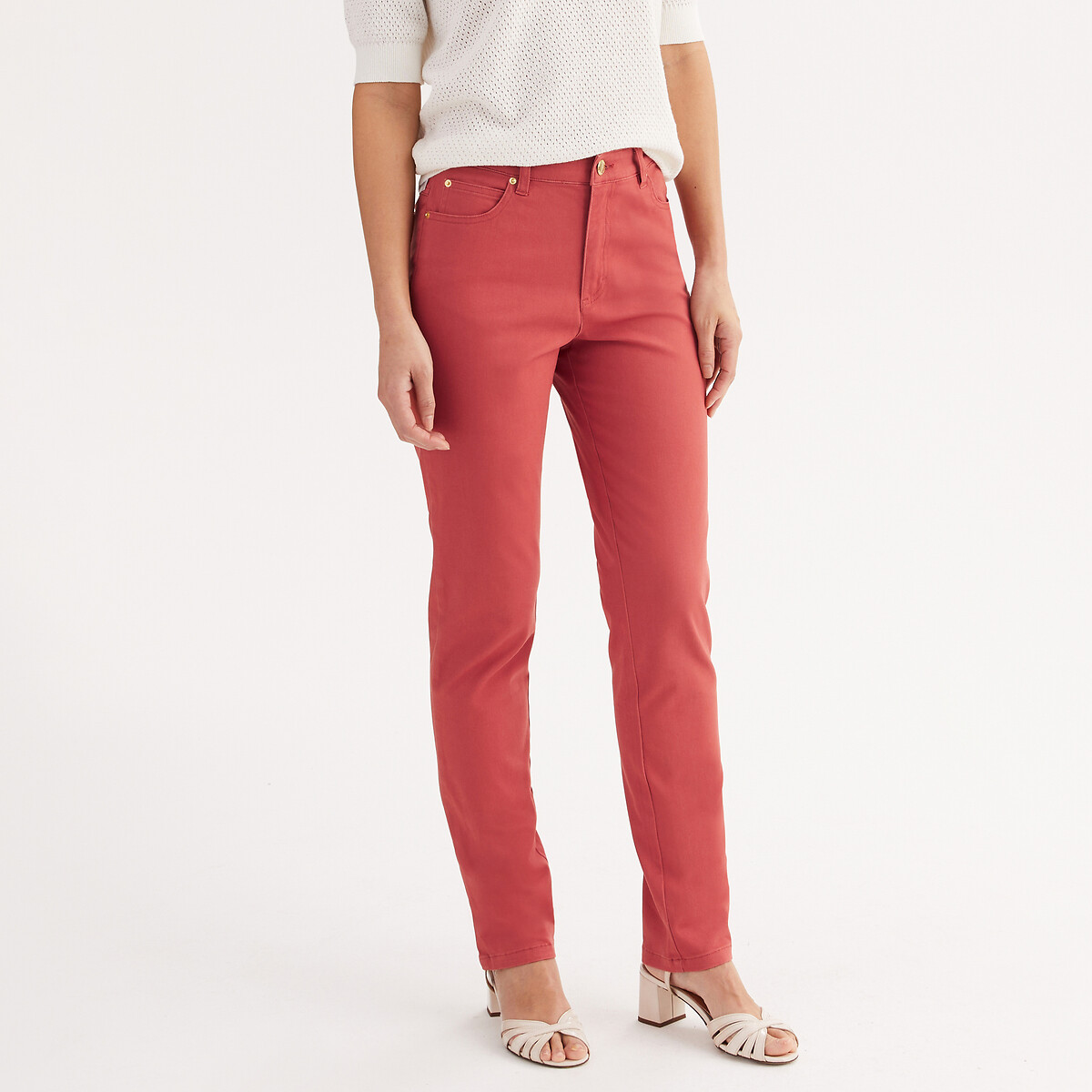 Anne Weyburn Ίσιο βαμβακερό στρετς παντελόνι