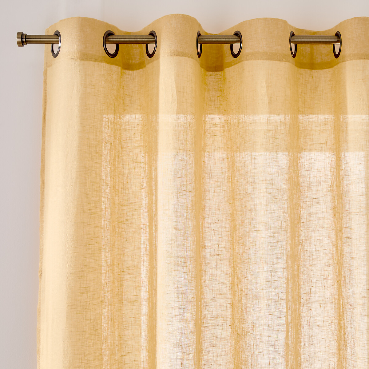 Βουάλ λινή κουρτίνα με καψούλια 180x135 cm
