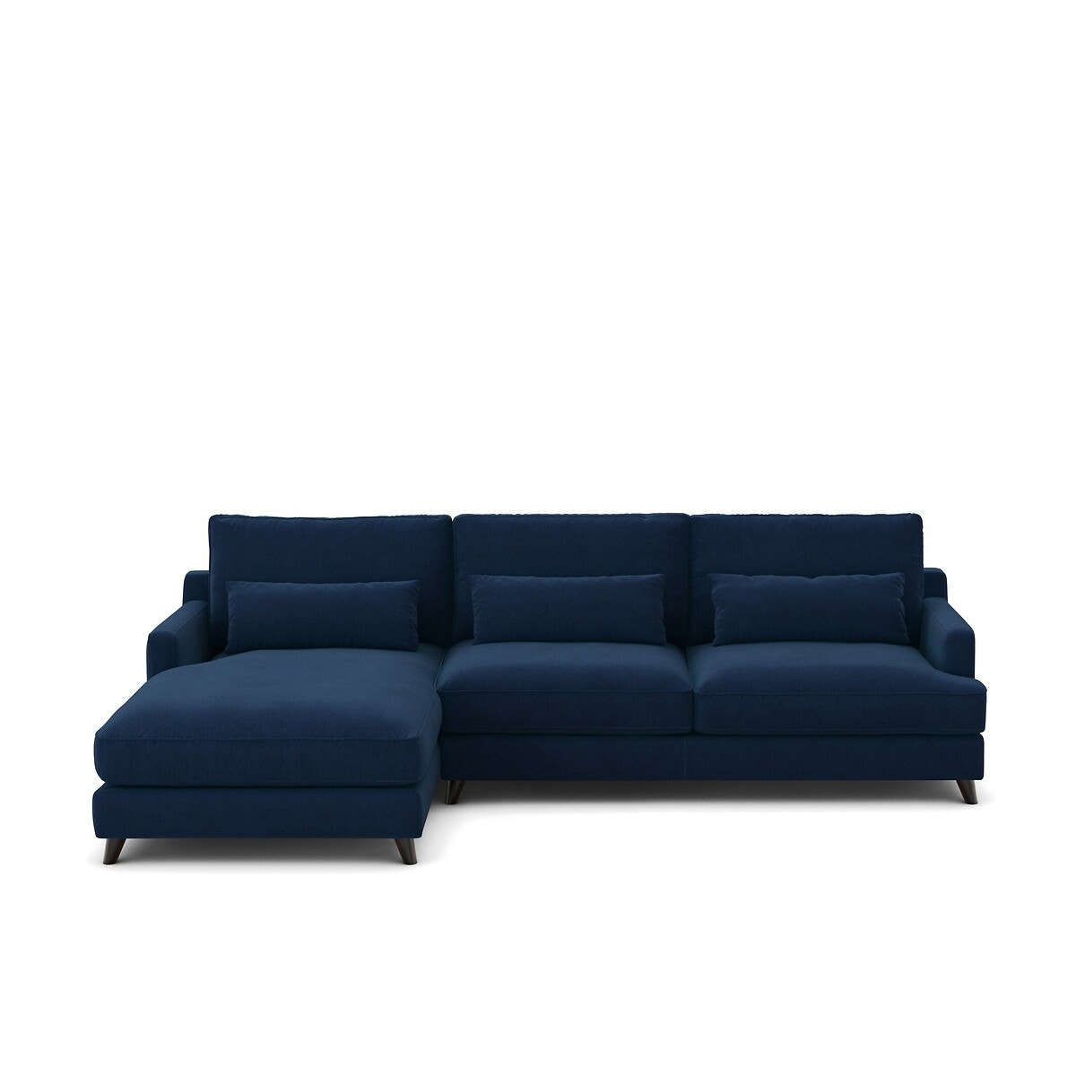 Γωνιακός καναπές από βελούδο Μ172xΠ294xΥ83cm