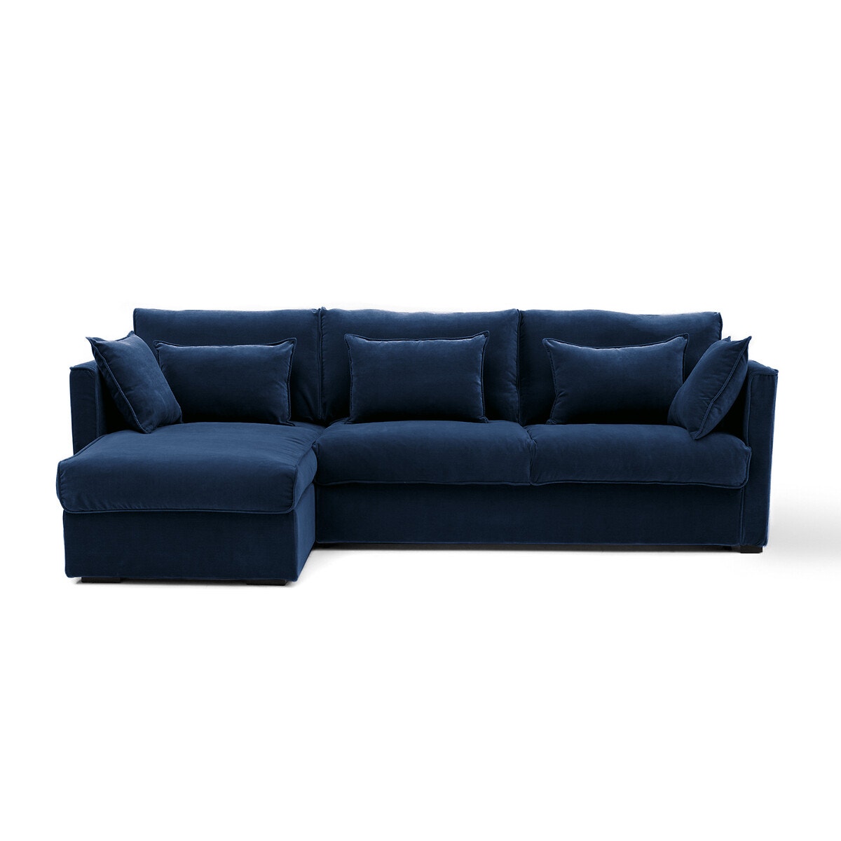 Σπίτι > Έπιπλα > Καθιστικό > Καναπέδες > Γωνιακοί καναπέδες Πτυσσόμενος γωνιακός καναπές από βελούδο Μ98xΠ257xΥ87cm