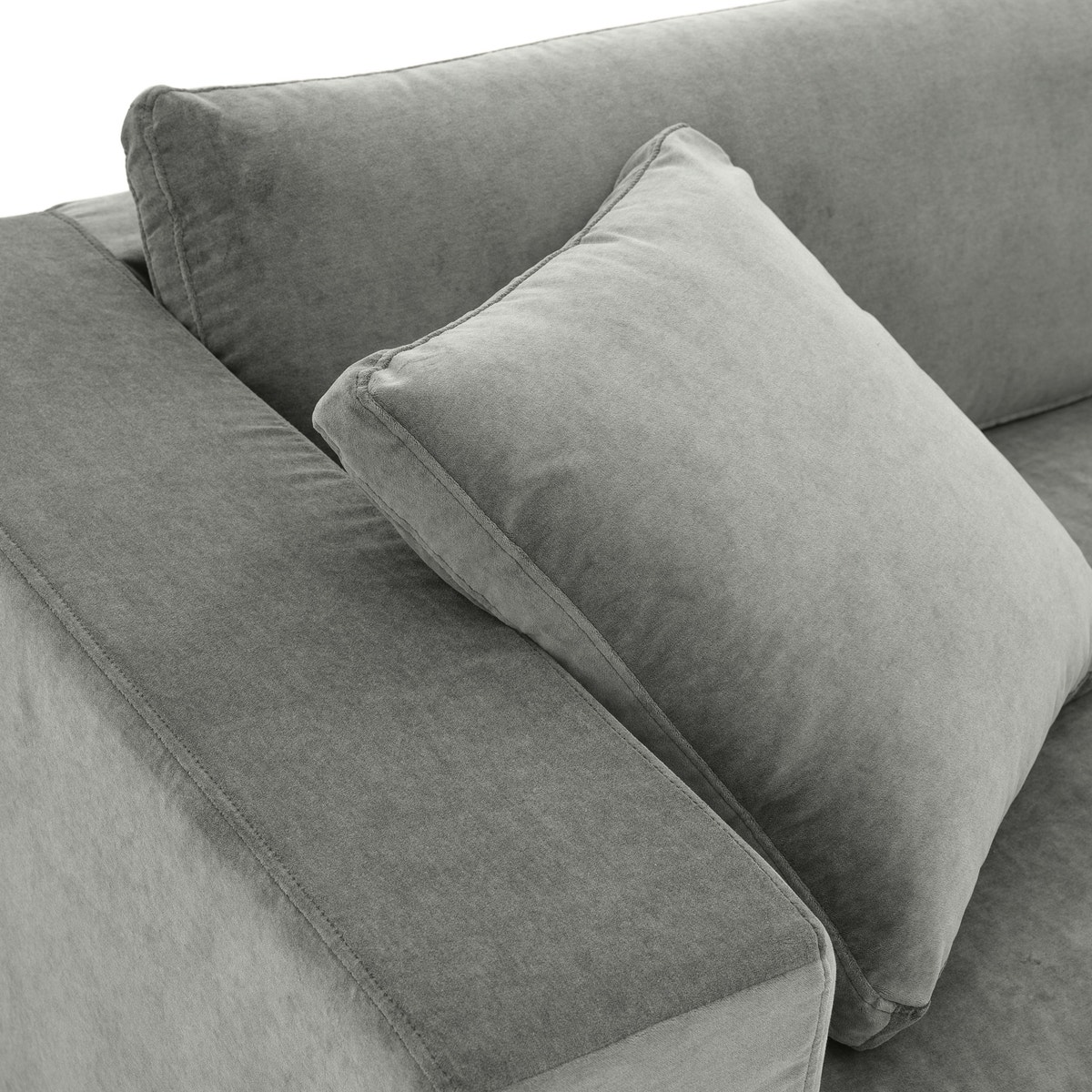 Μισός καναπές από βελούδο stonewashed, Horus