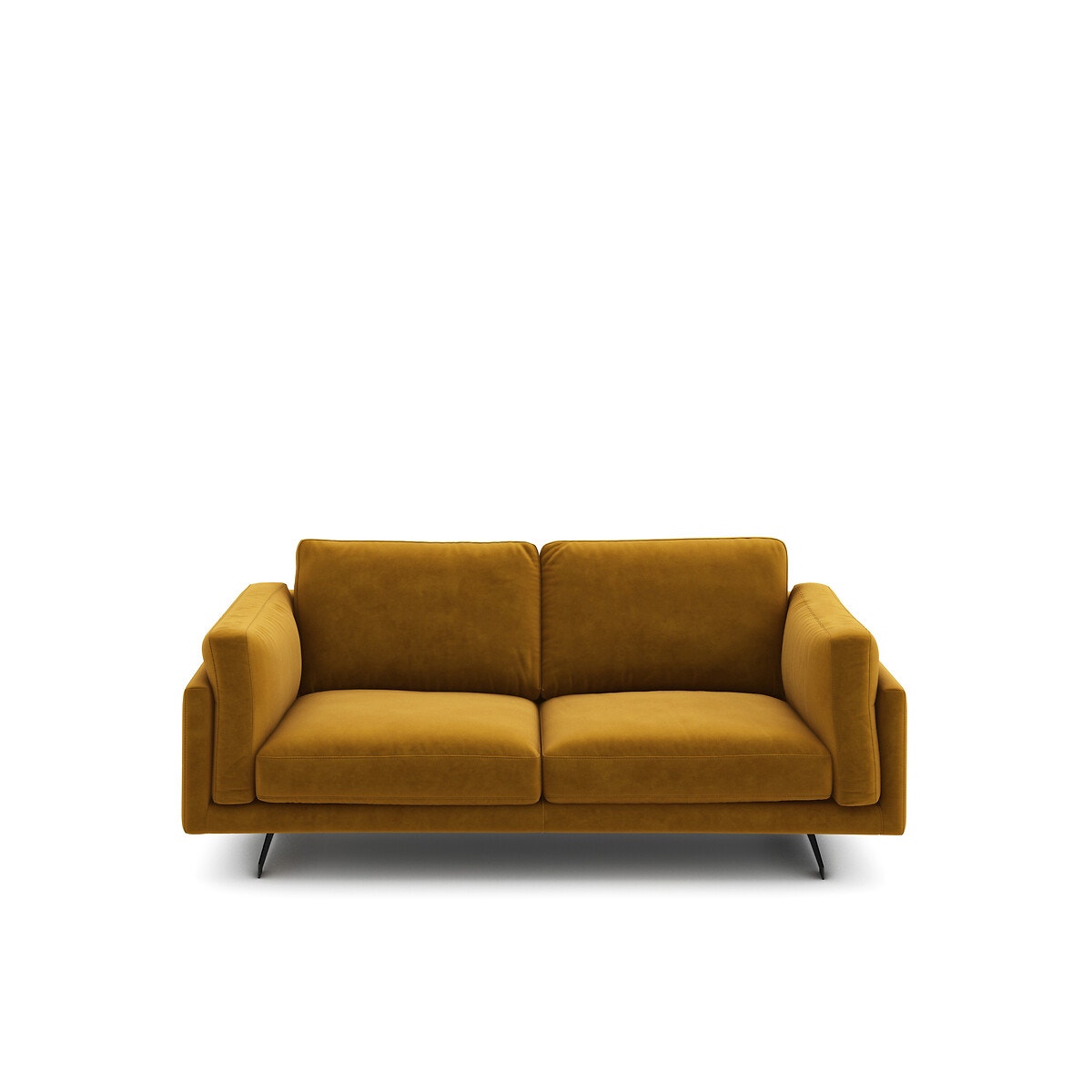 Διθέσιος καναπές από βελούδο Μ99xΠ188xΥ82cm