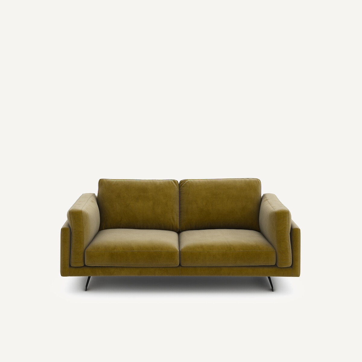 Διθέσιος καναπές από βελούδο Μ99xΠ188xΥ82cm