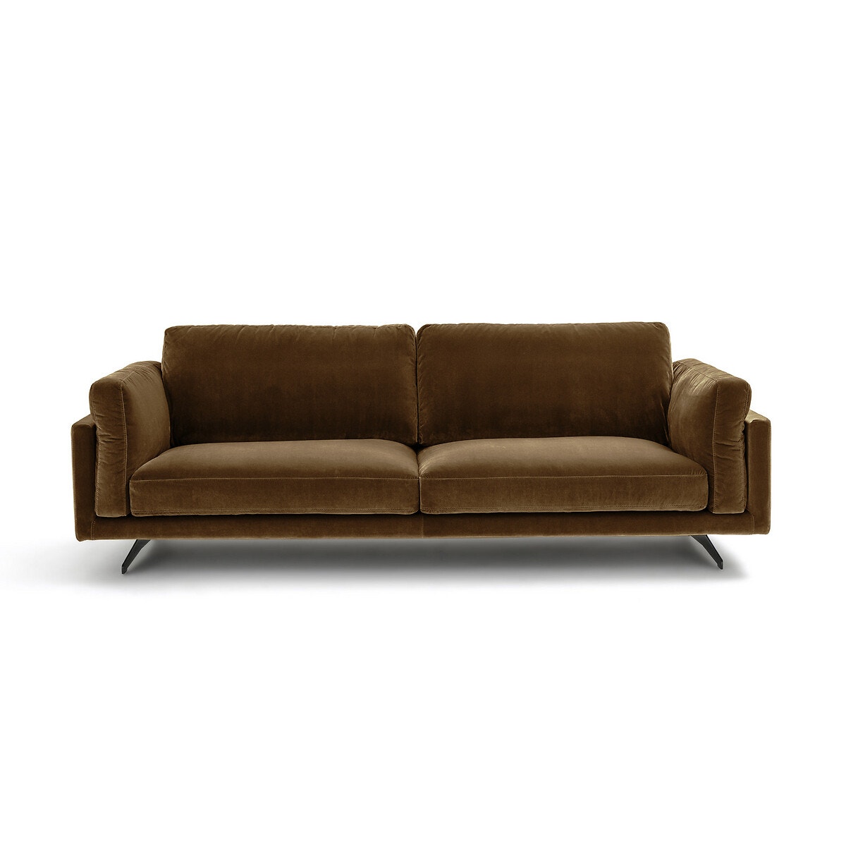 Καναπές από βελούδο Μ99xΠ213xΥ82cm